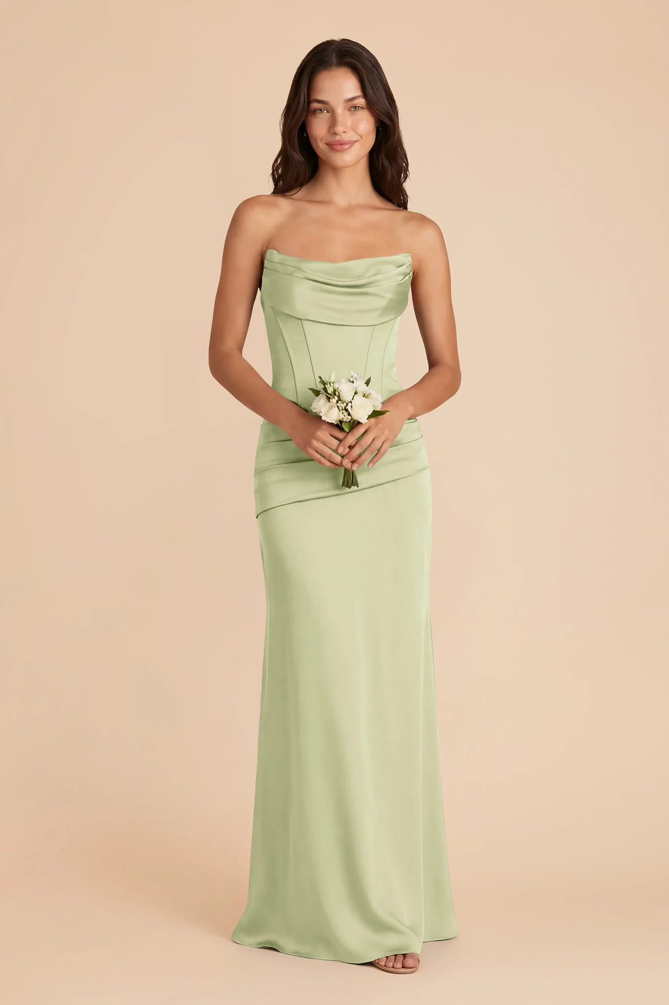 Cher Matte Satin Set - Pale Pistachio - Image 3