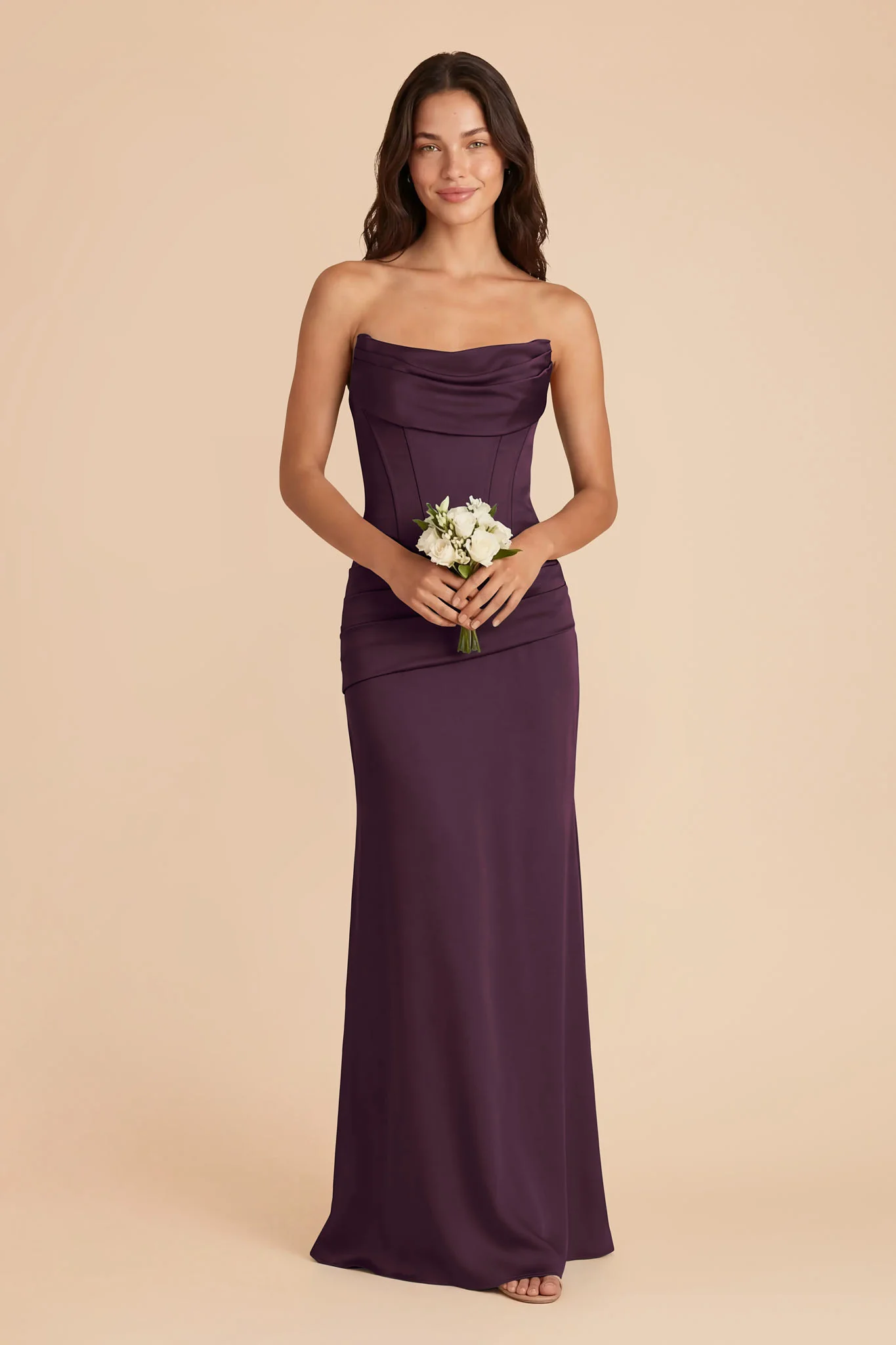 Cher Matte Satin Set - Plum - Image 3