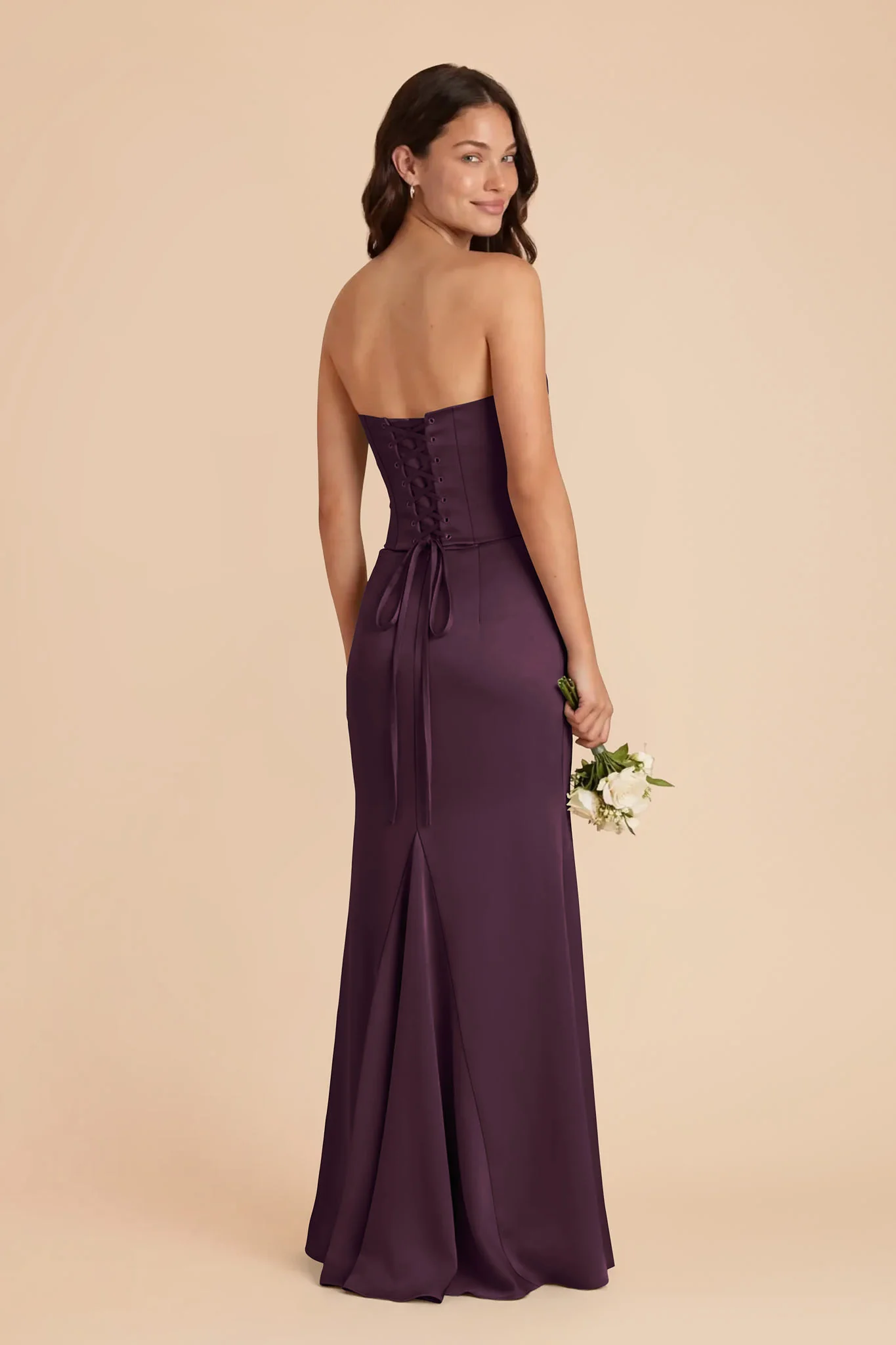 Cher Matte Satin Set - Plum - Image 4