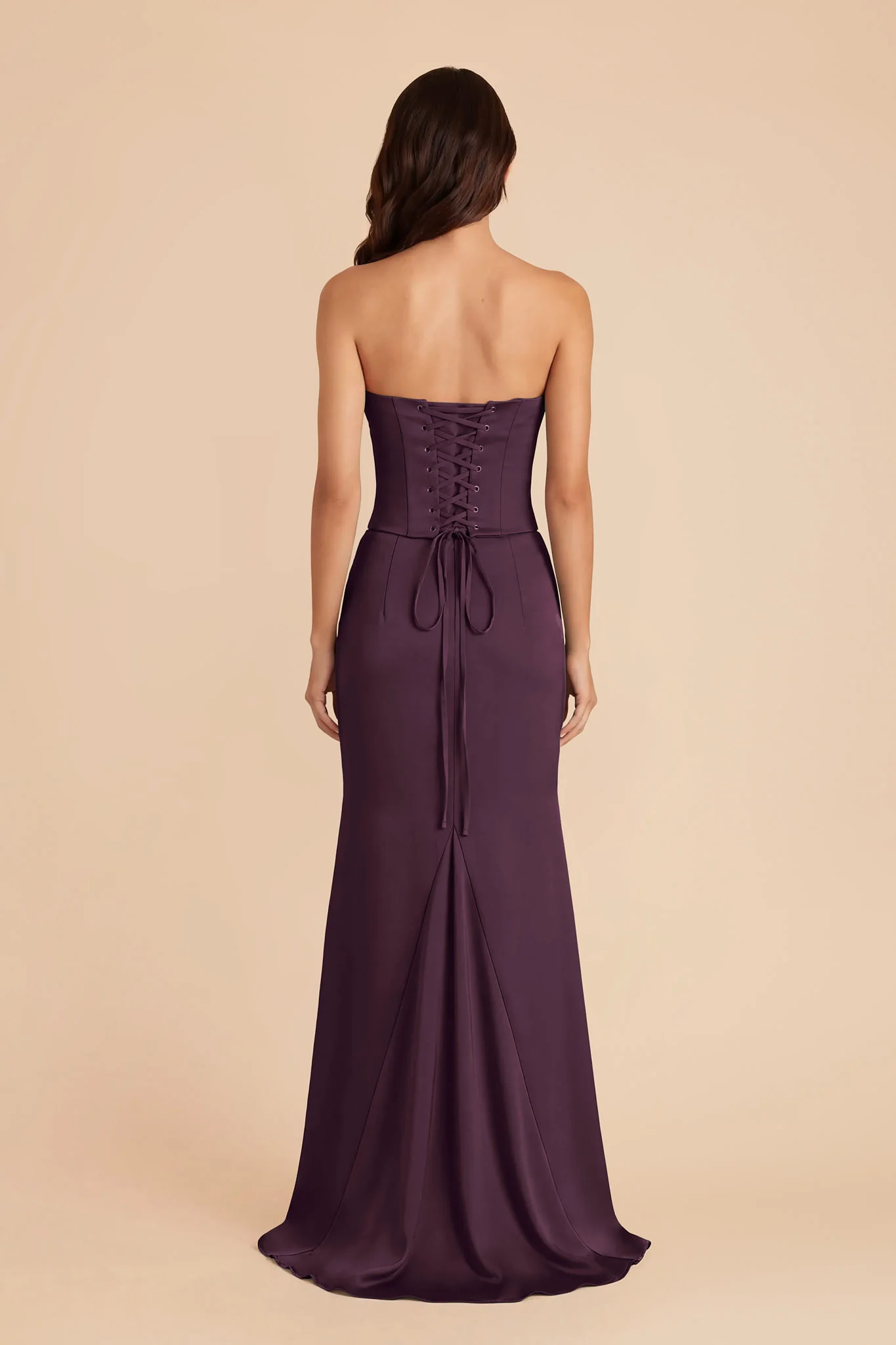 Cher Matte Satin Set - Plum - Image 5