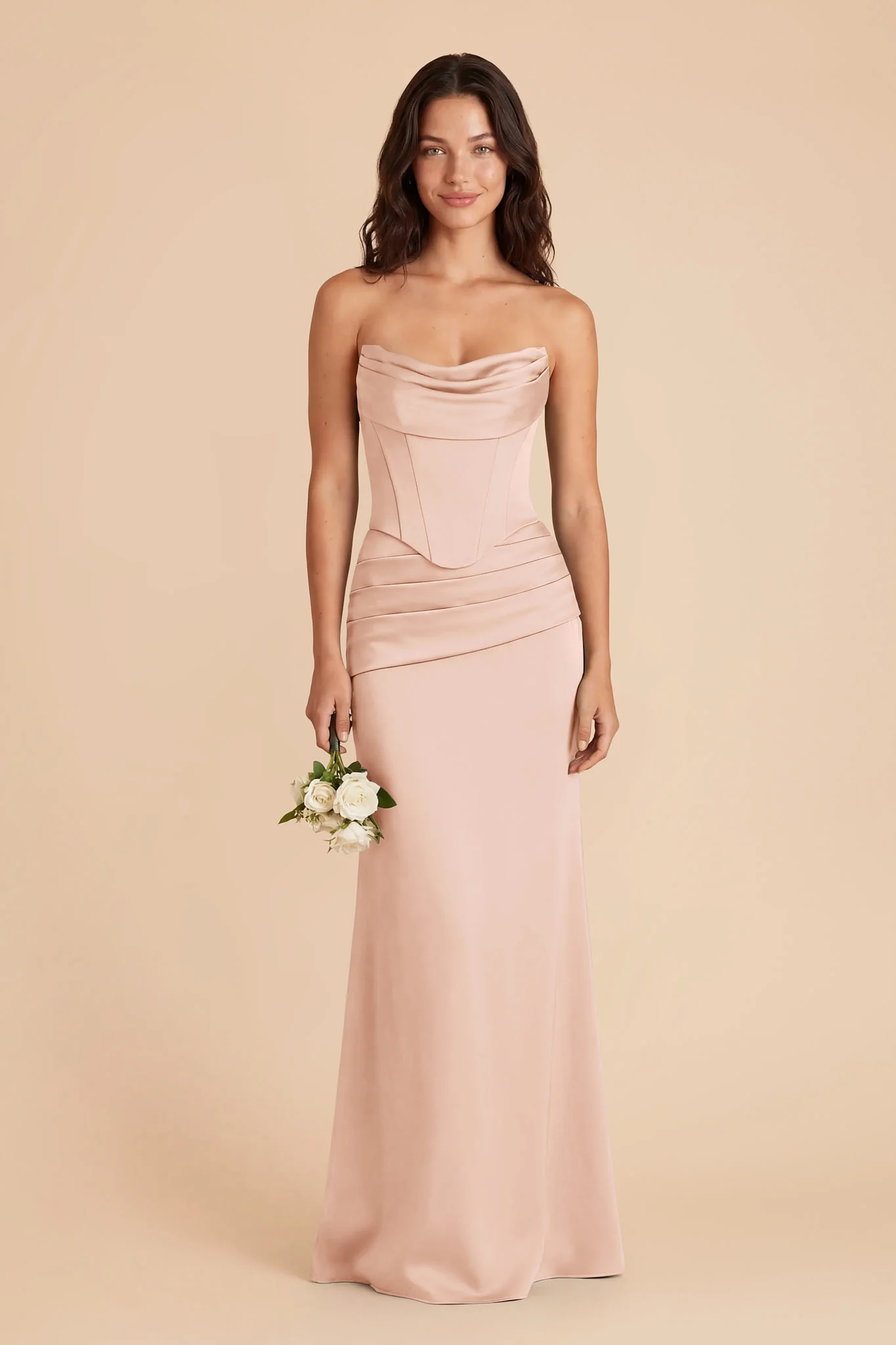 Cher Matte Satin Set - Rose Gold