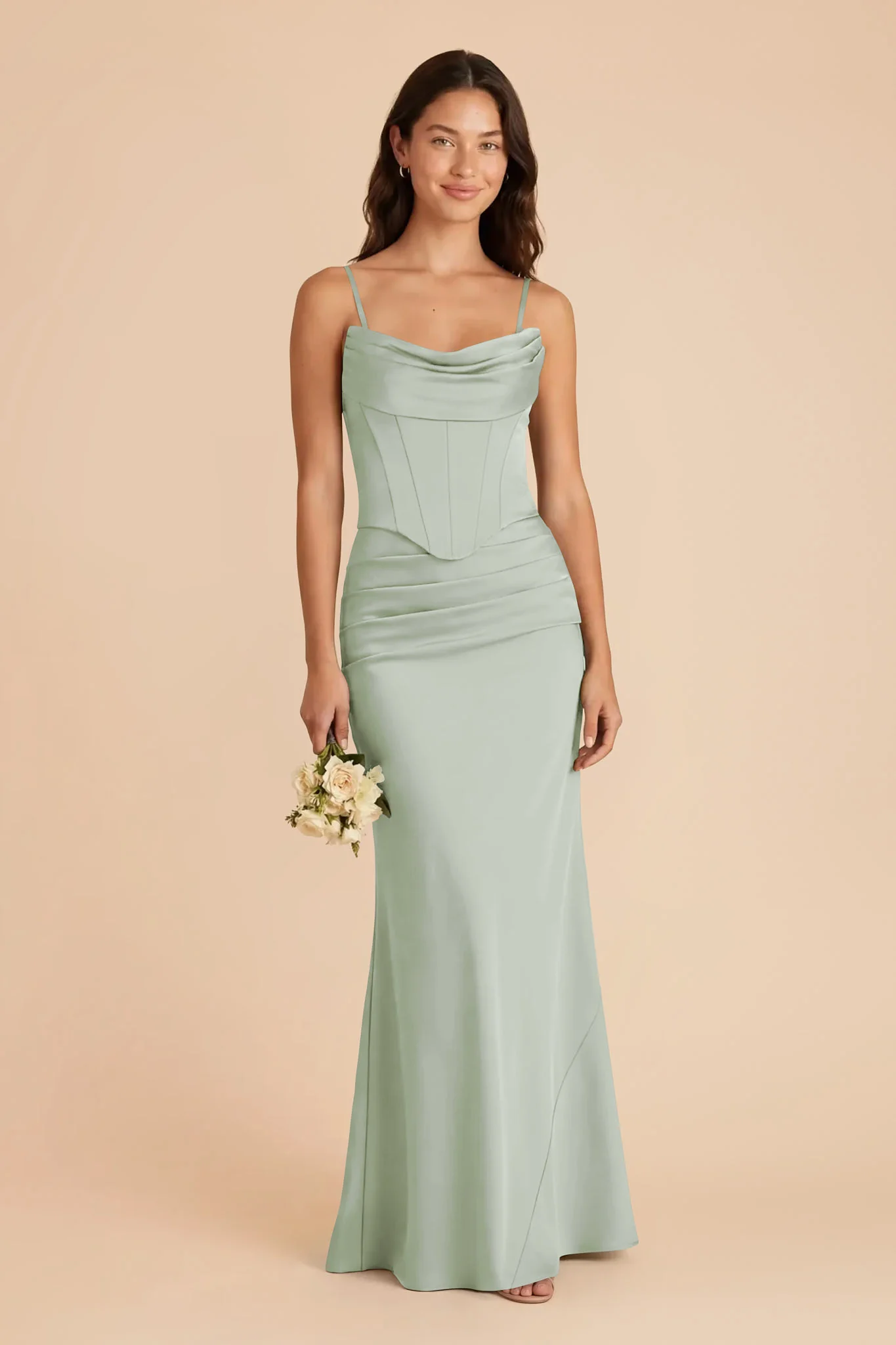 Cher Matte Satin Set - Sage - Image 2
