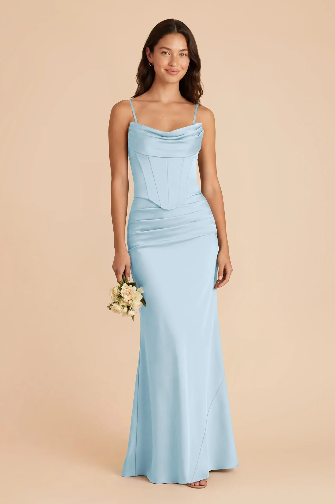 Cher Matte Satin Set - Sky Blue - Image 2