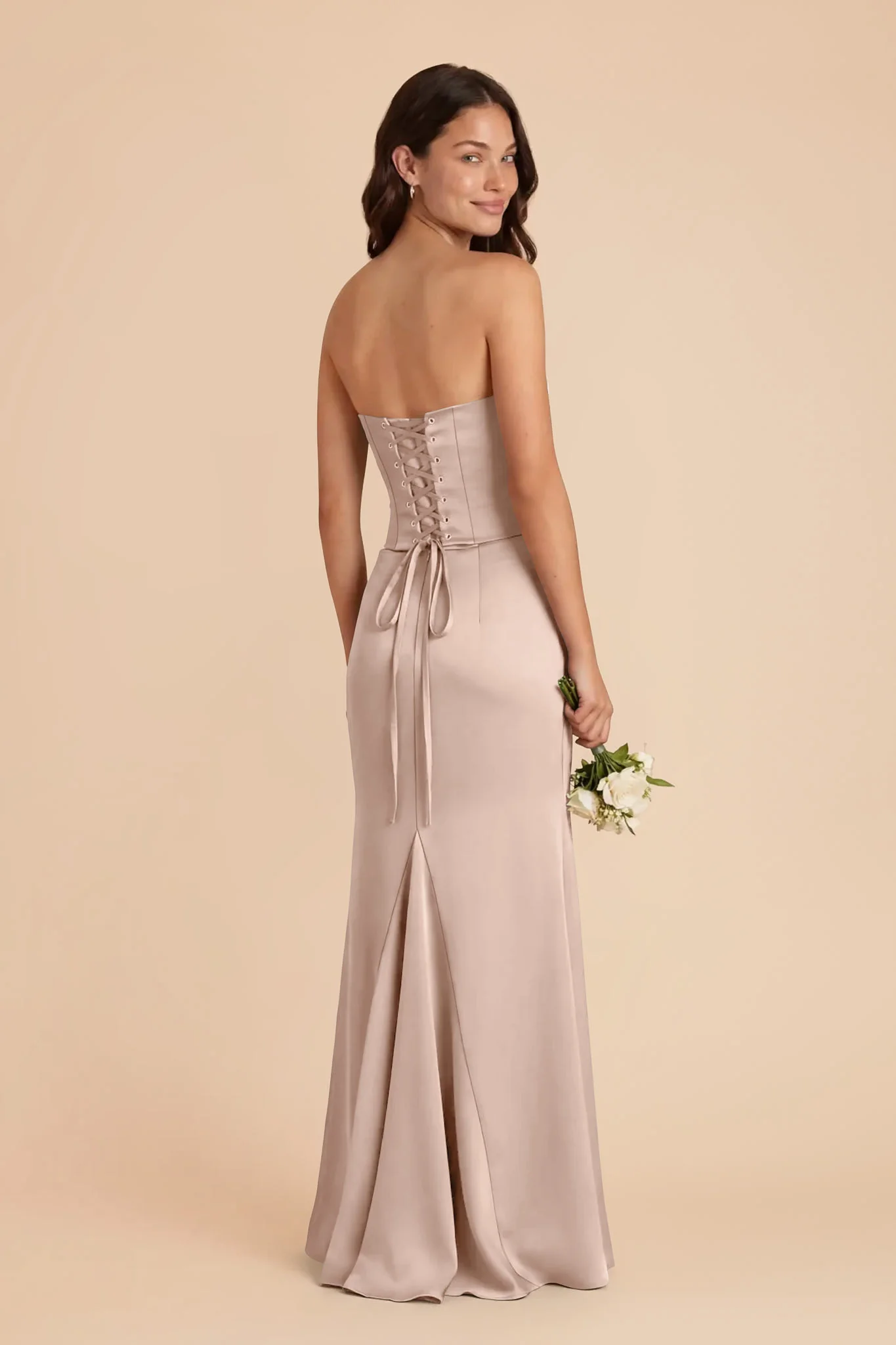 Cher Matte Satin Set - Taupe - Image 4