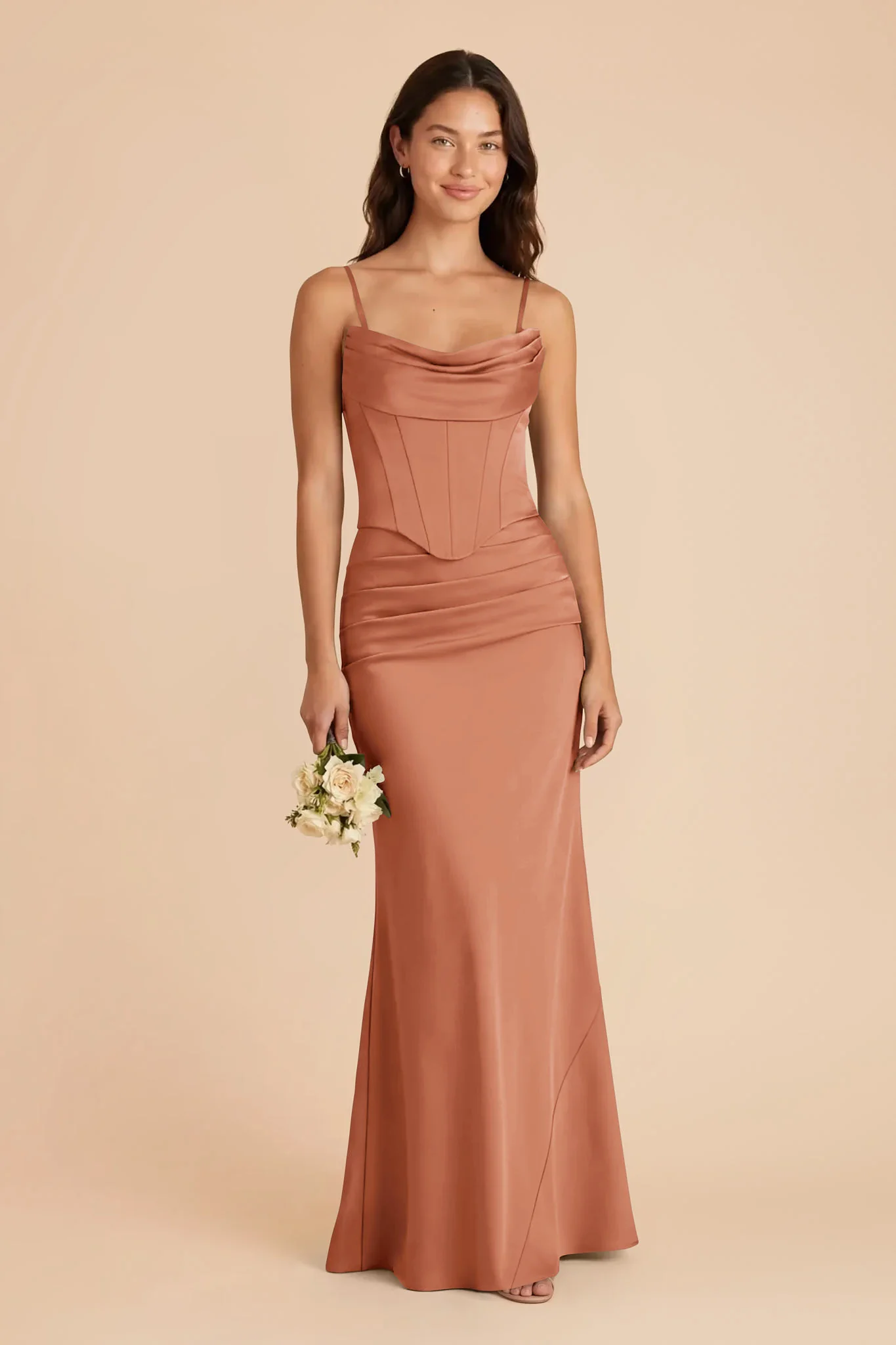 Cher Matte Satin Set - Terracotta - Image 2