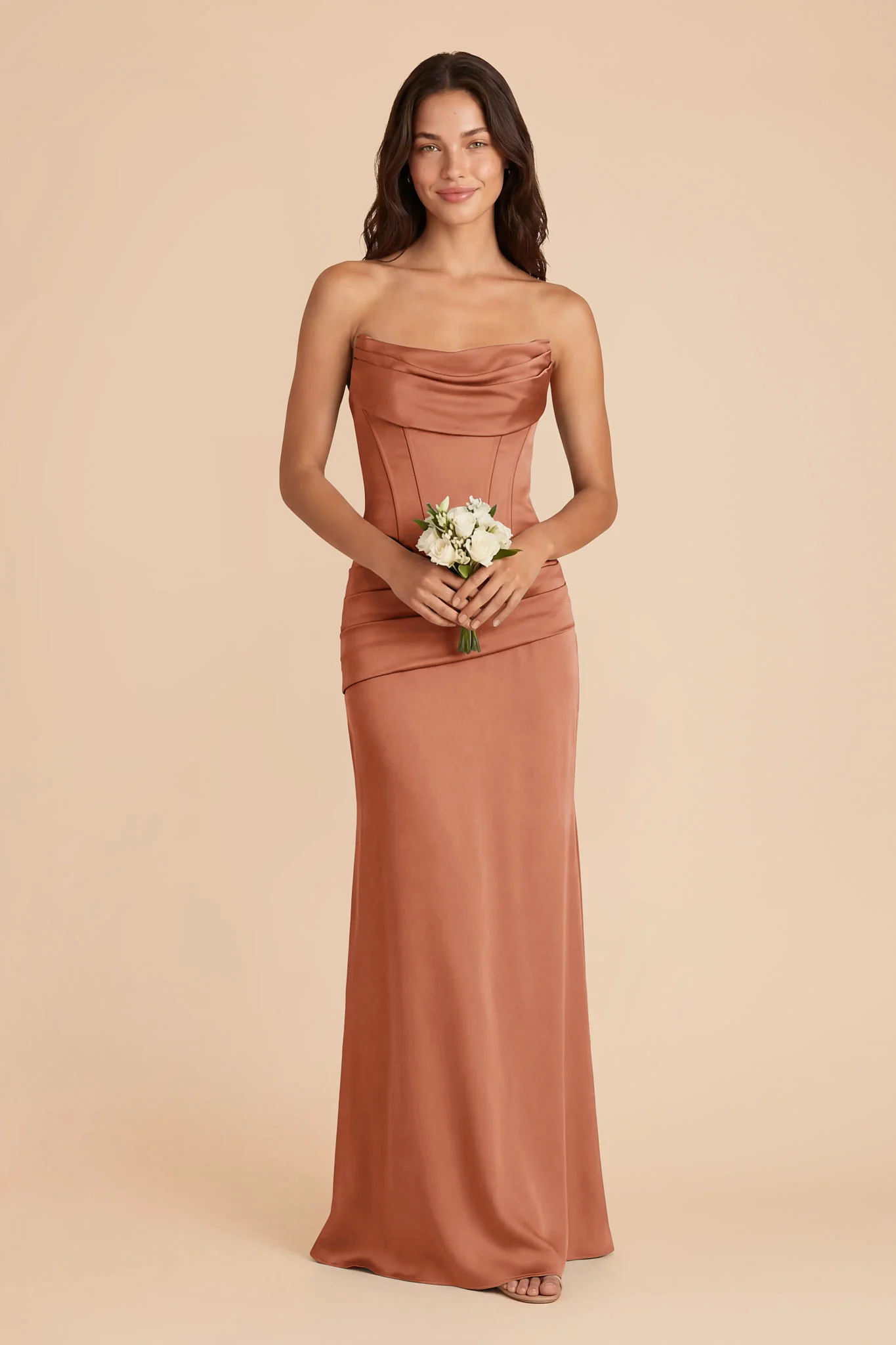 Cher Matte Satin Set - Terracotta - Image 3