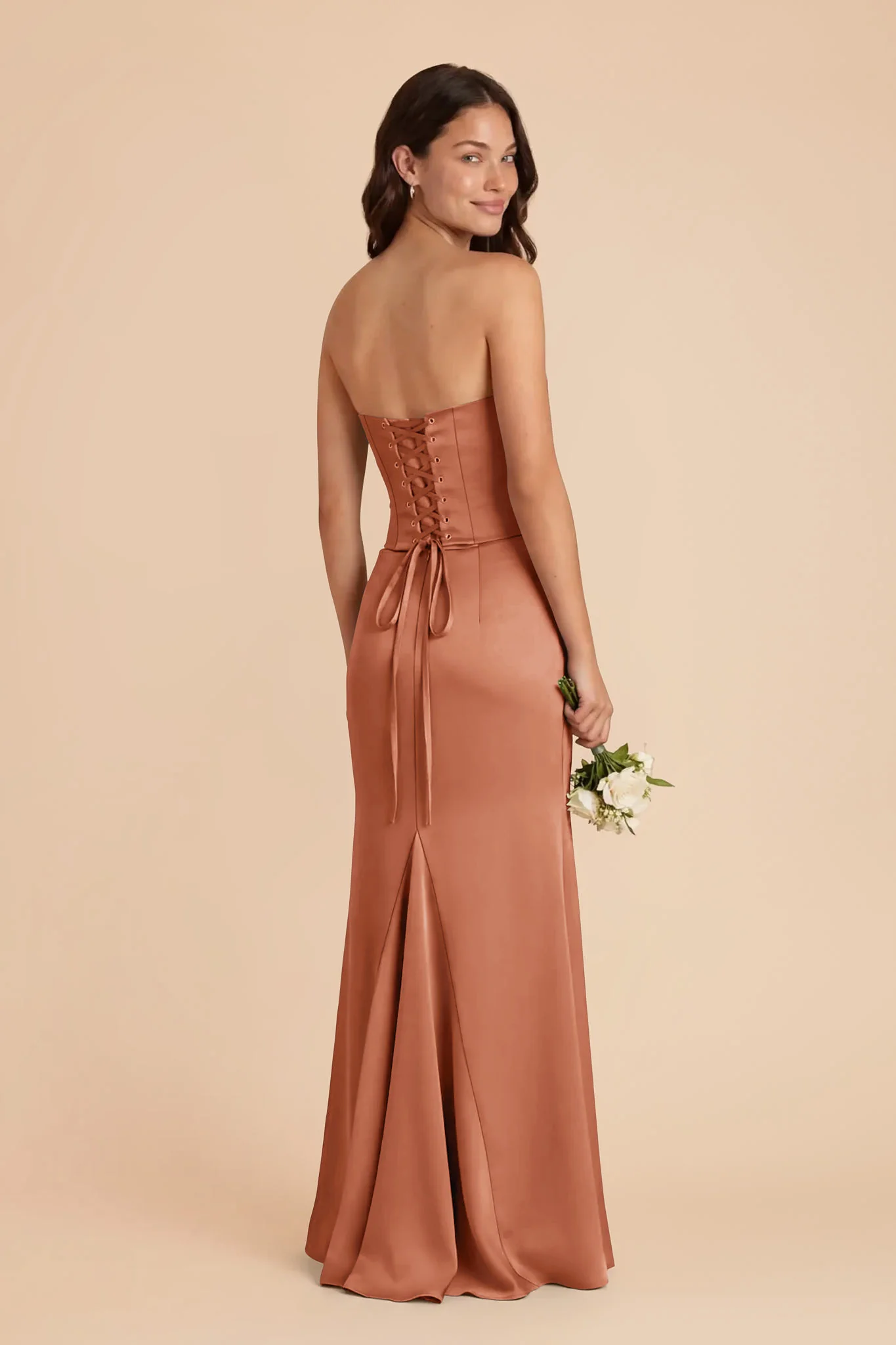 Cher Matte Satin Set - Terracotta - Image 4