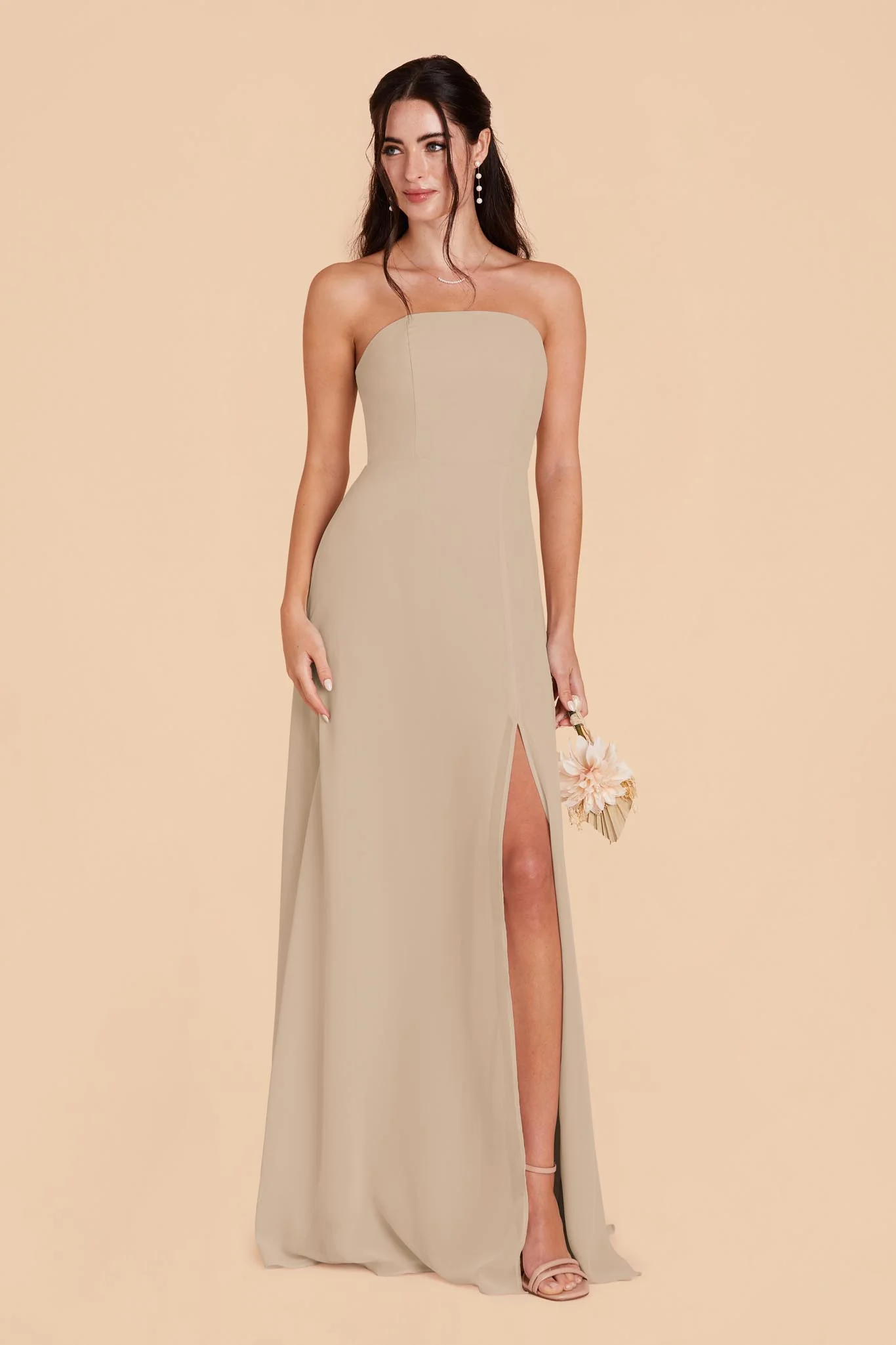 Chris Chiffon Dress - Almond - Image 6