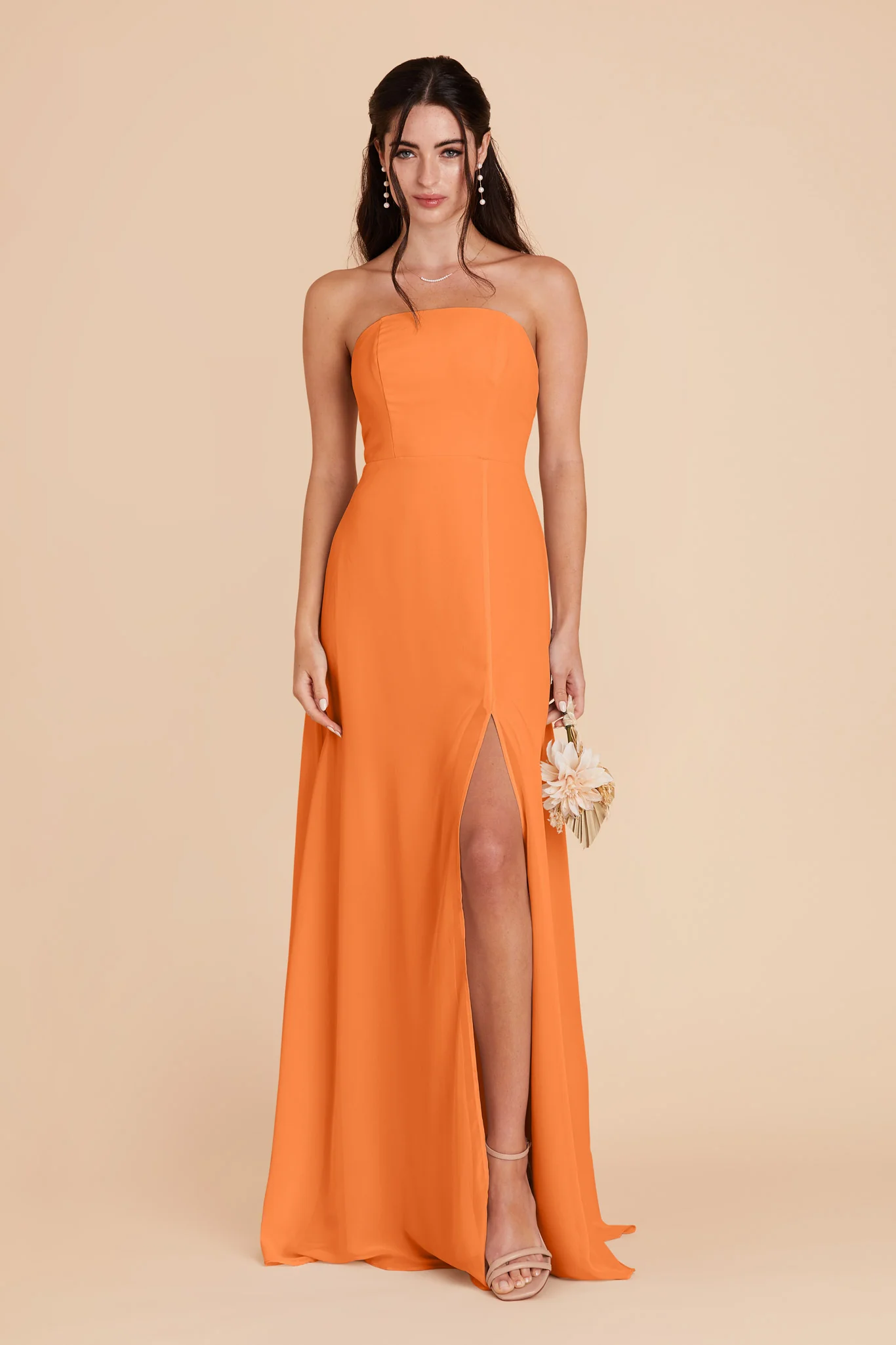 Chris Chiffon Dress - Apricot