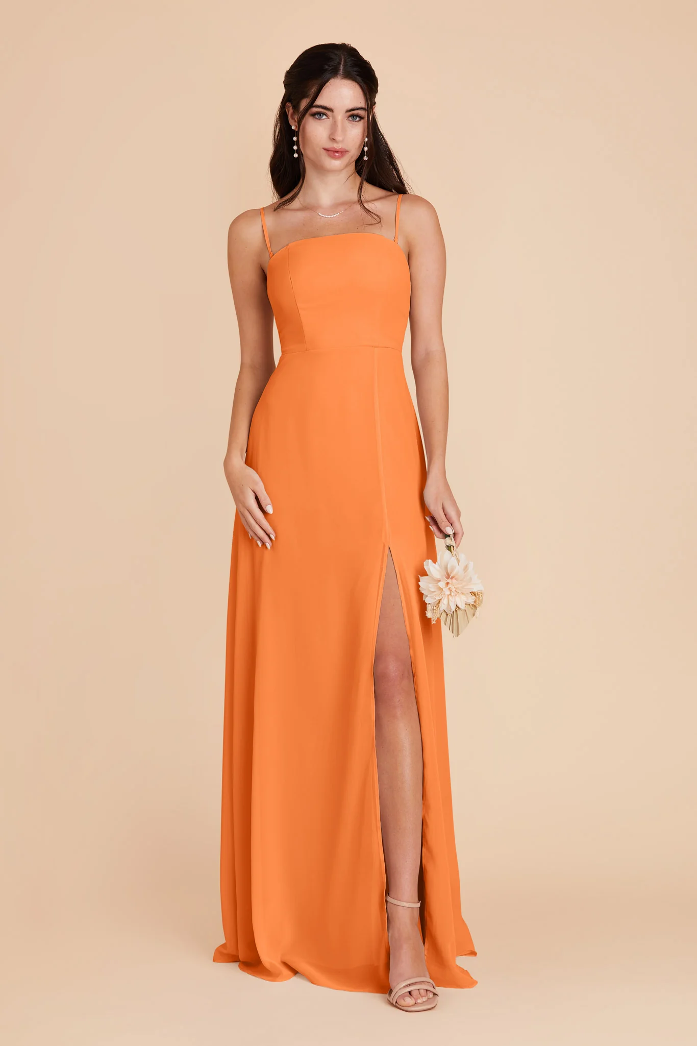 Chris Chiffon Dress - Apricot - Image 3