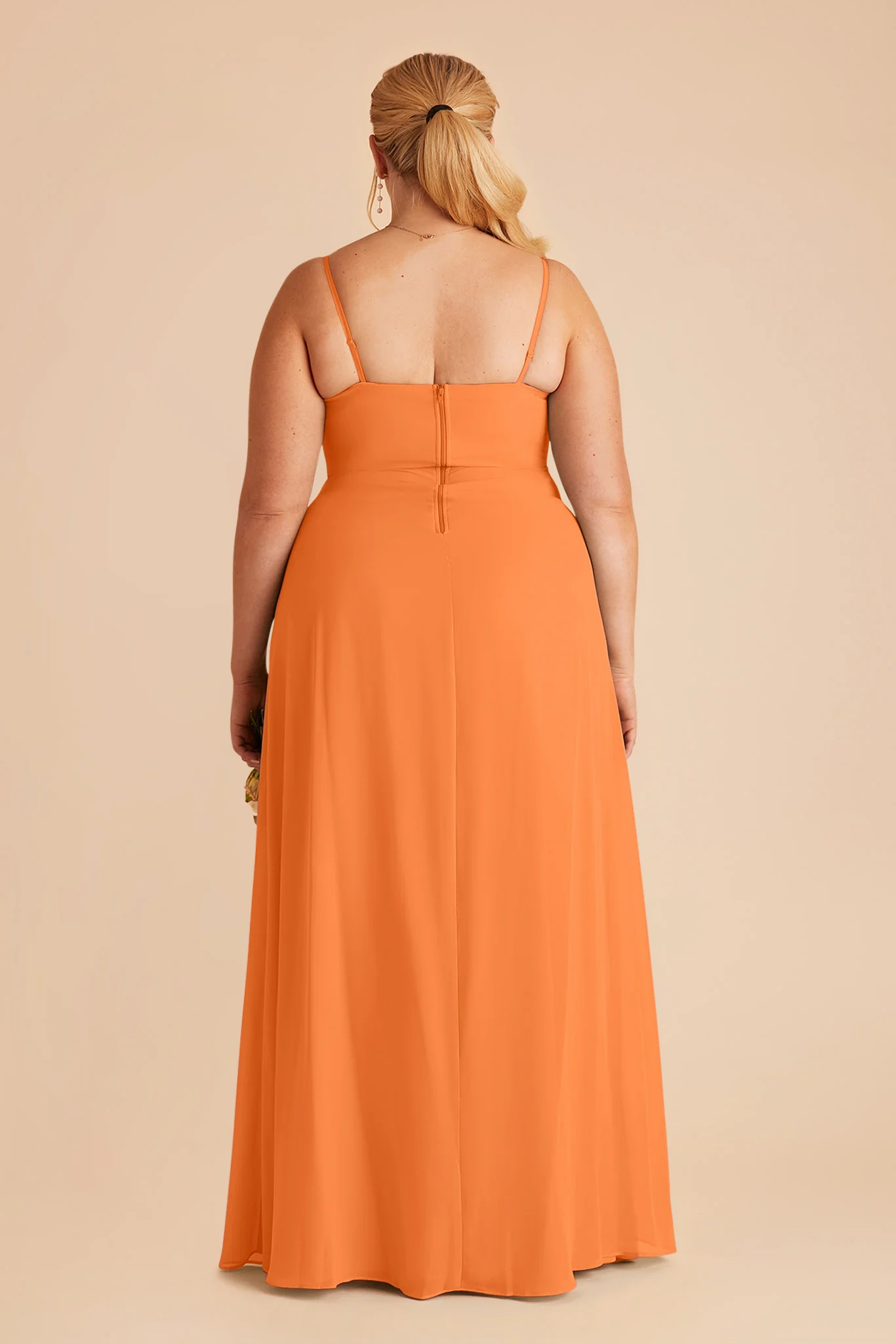 Chris Chiffon Dress - Apricot - Image 7