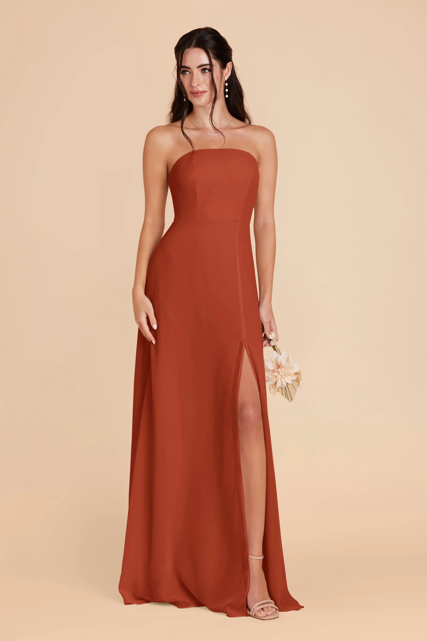 Chris Chiffon Dress - Auburn - Image 3