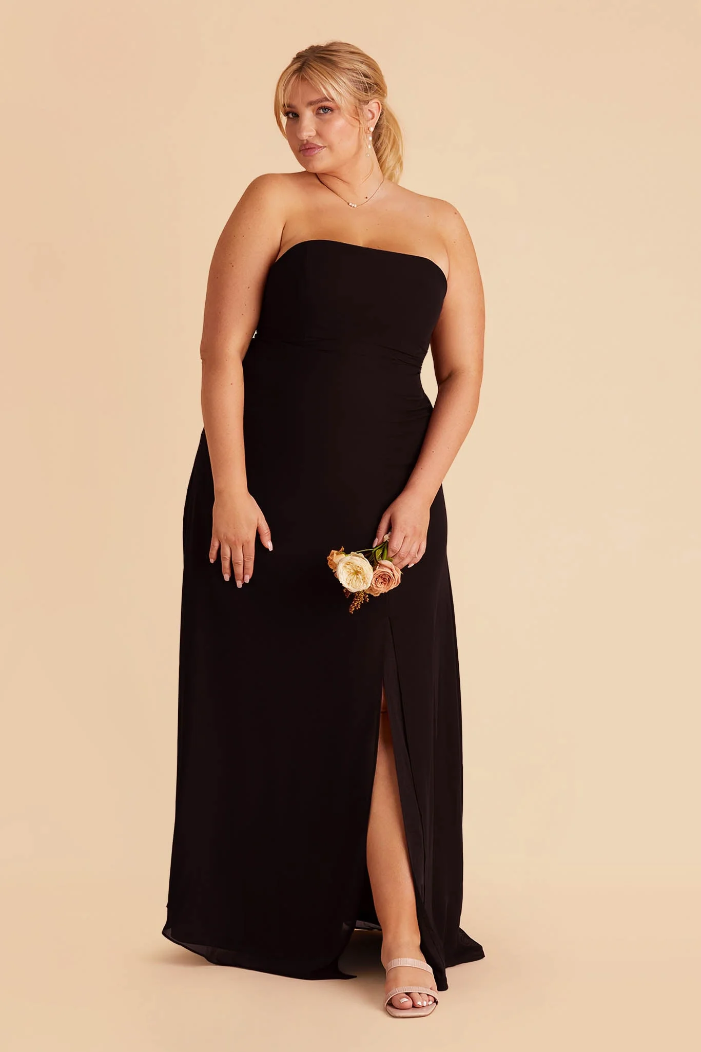 Chris Chiffon Dress - Black - Image 7
