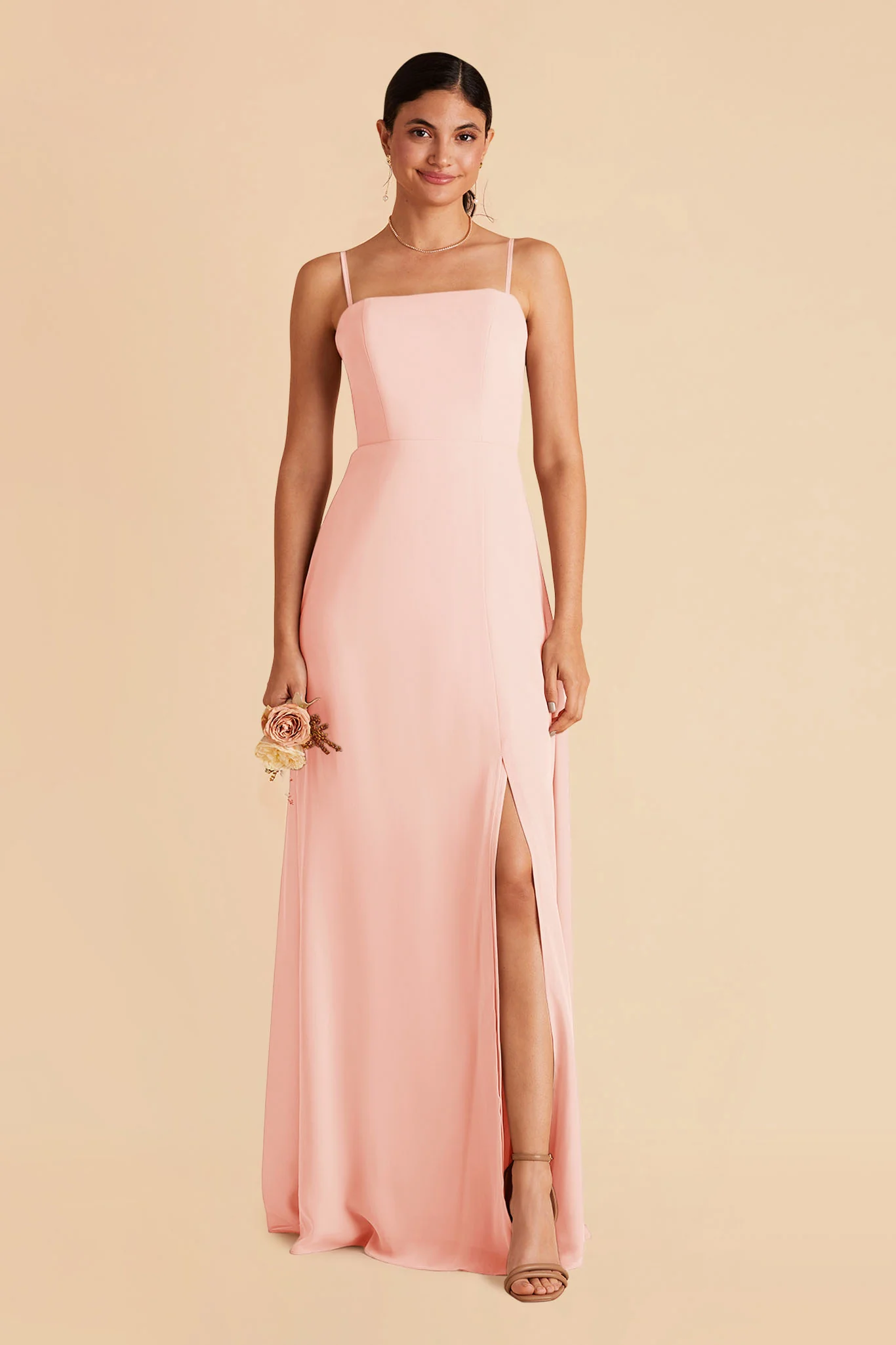 Chris Chiffon Dress - Blush Pink - Image 5