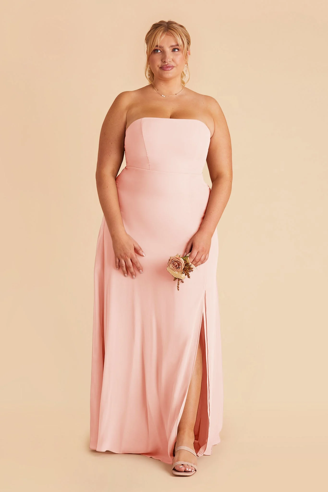 Chris Chiffon Dress - Blush Pink - Image 7