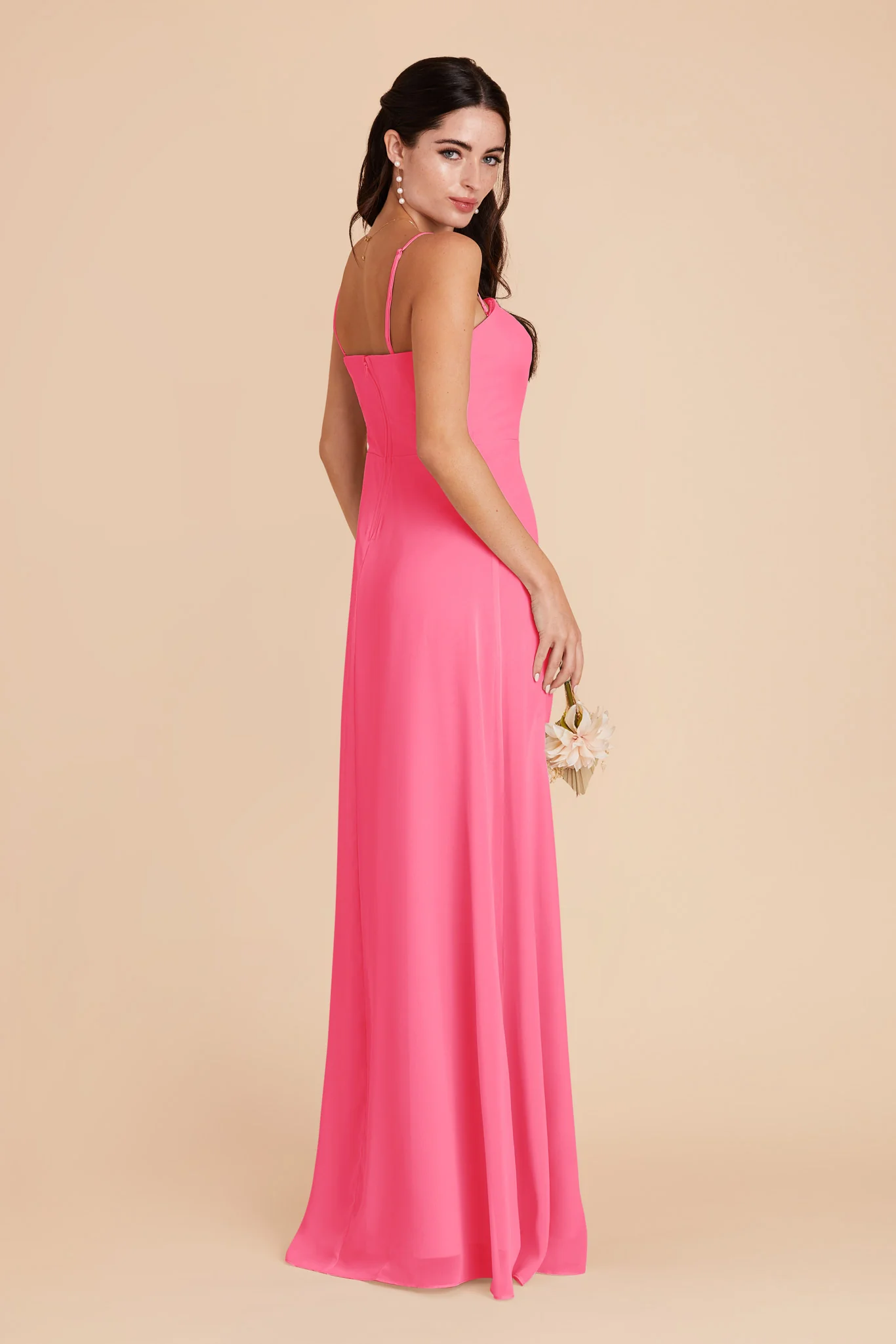 Chris Chiffon Dress - Bon Bon Pink - Image 4