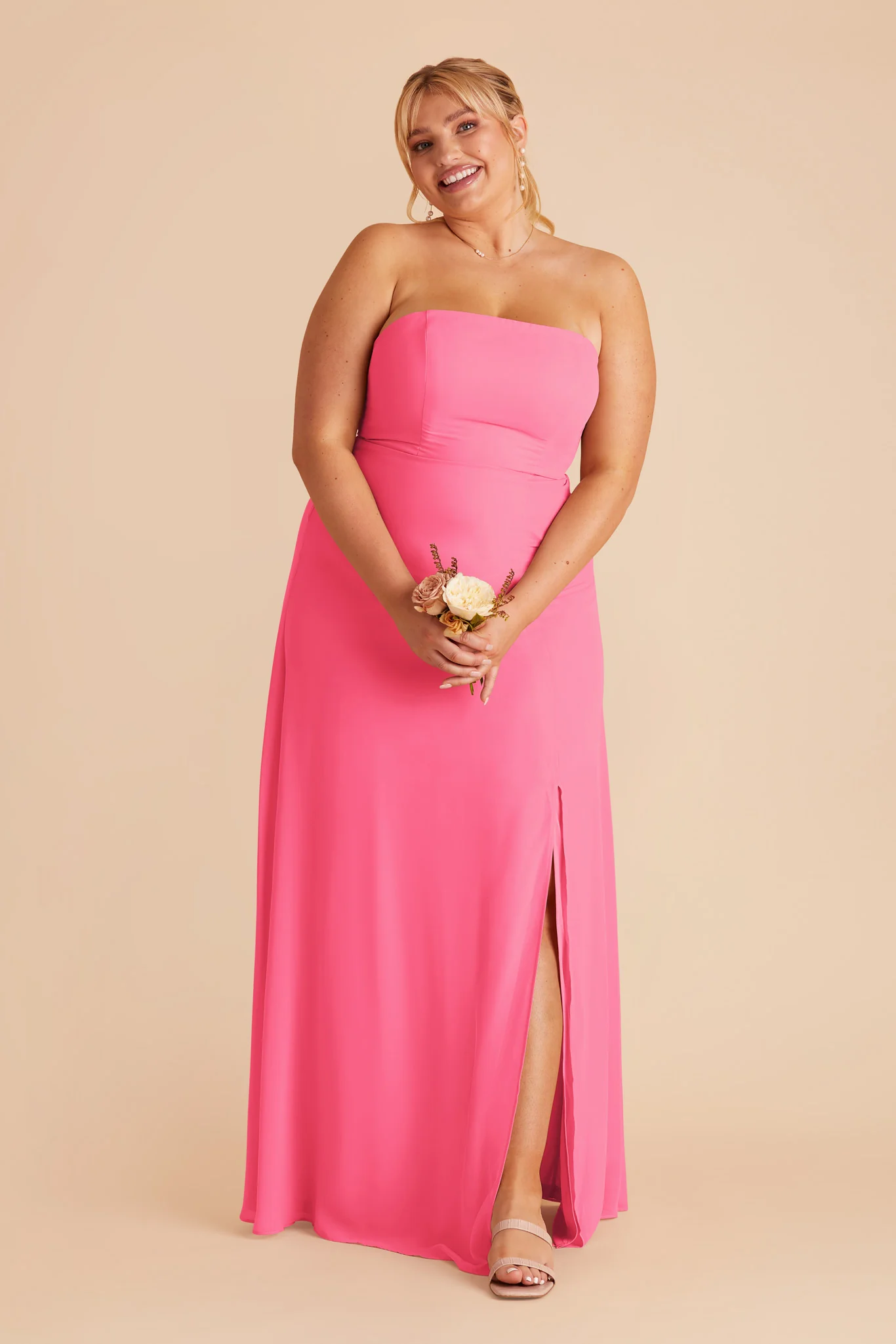 Chris Chiffon Dress - Bon Bon Pink - Image 6