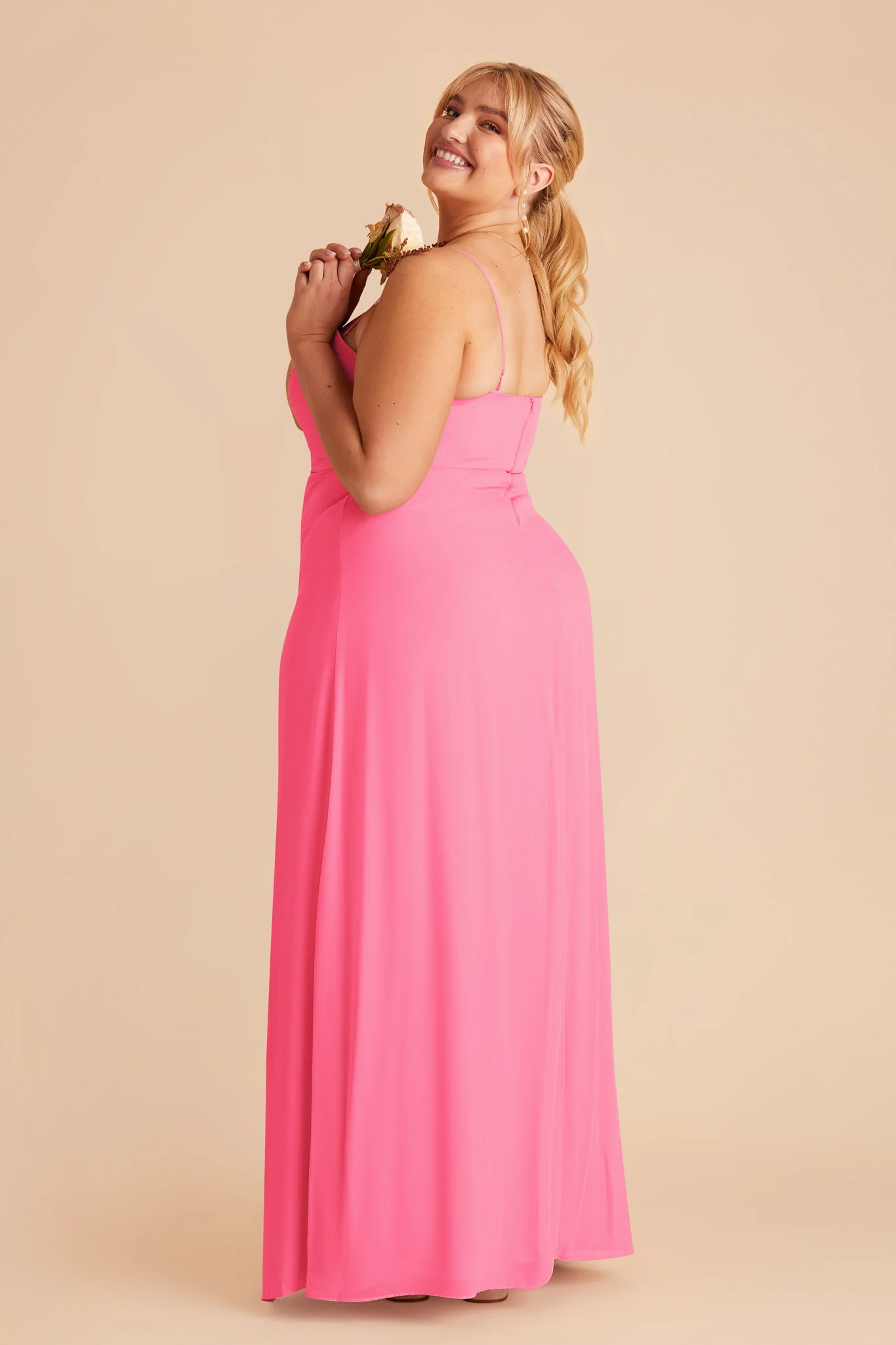 Chris Chiffon Dress - Bon Bon Pink - Image 8
