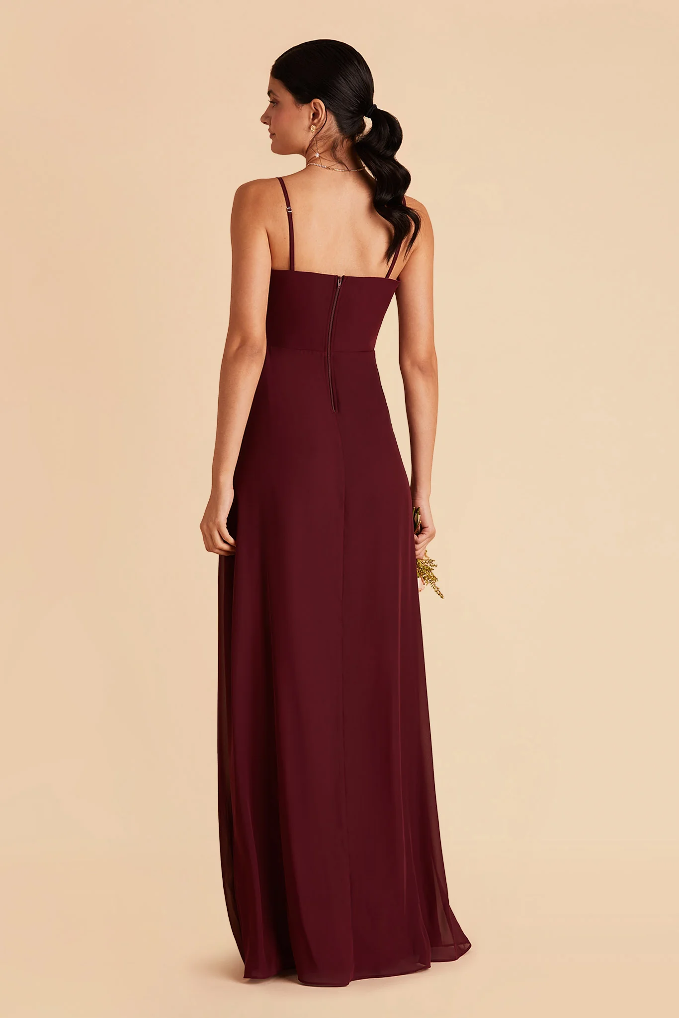 Chris Chiffon Dress - Cabernet - Image 10