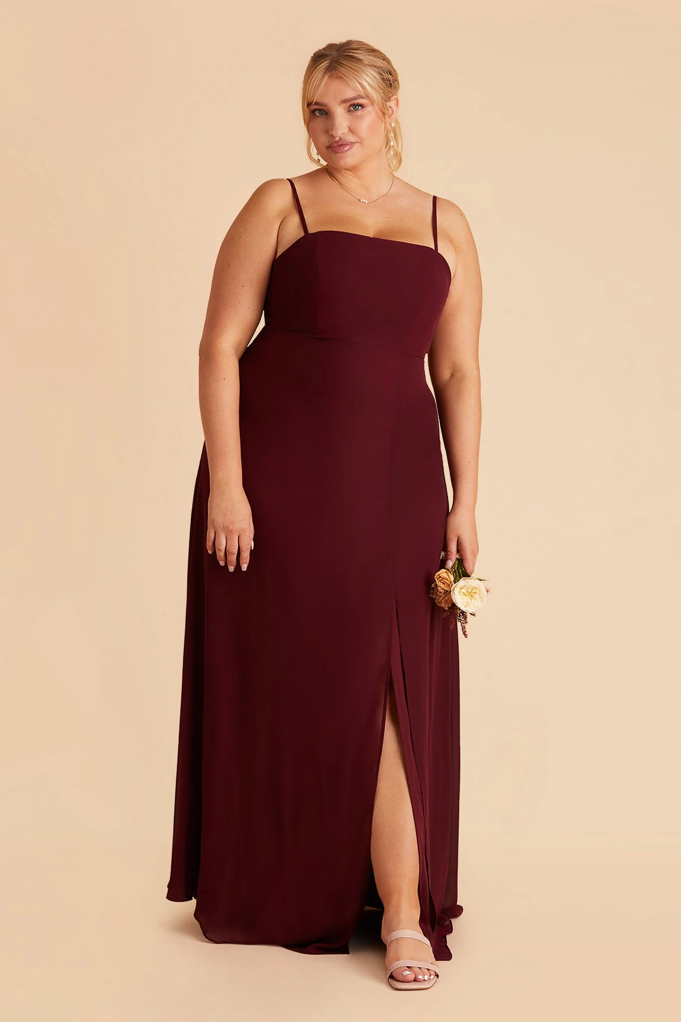 Chris Chiffon Dress - Cabernet - Image 13