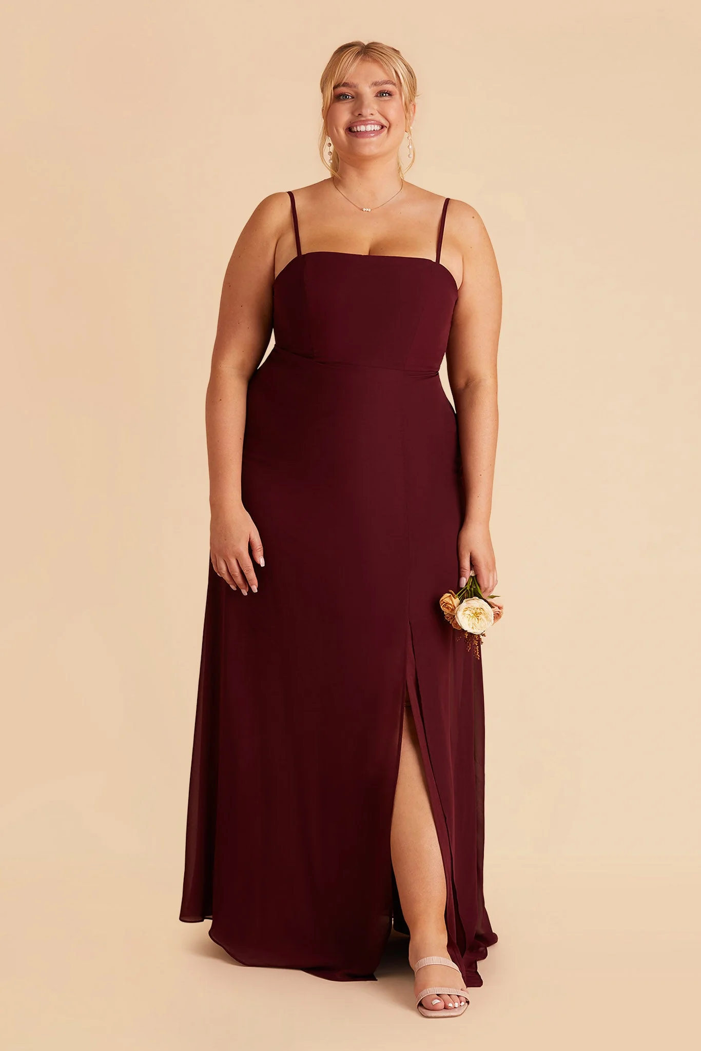 Chris Chiffon Dress - Cabernet - Image 14