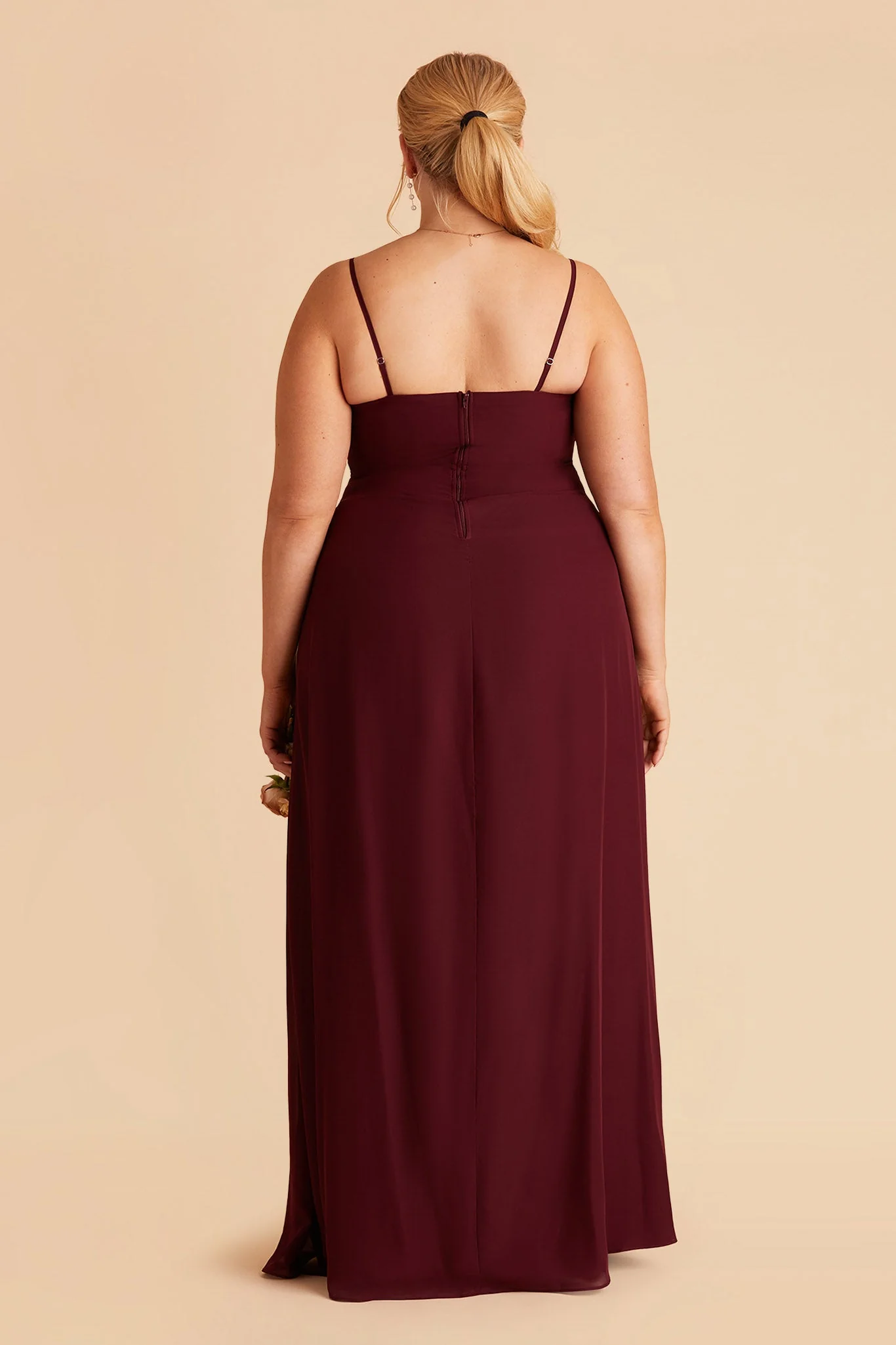 Chris Chiffon Dress - Cabernet - Image 18
