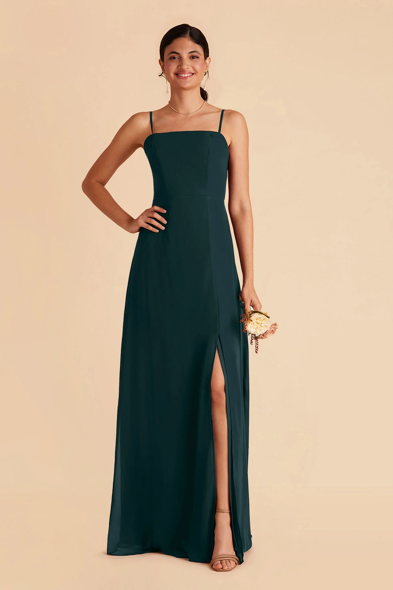 Chris Chiffon Dress - Emerald