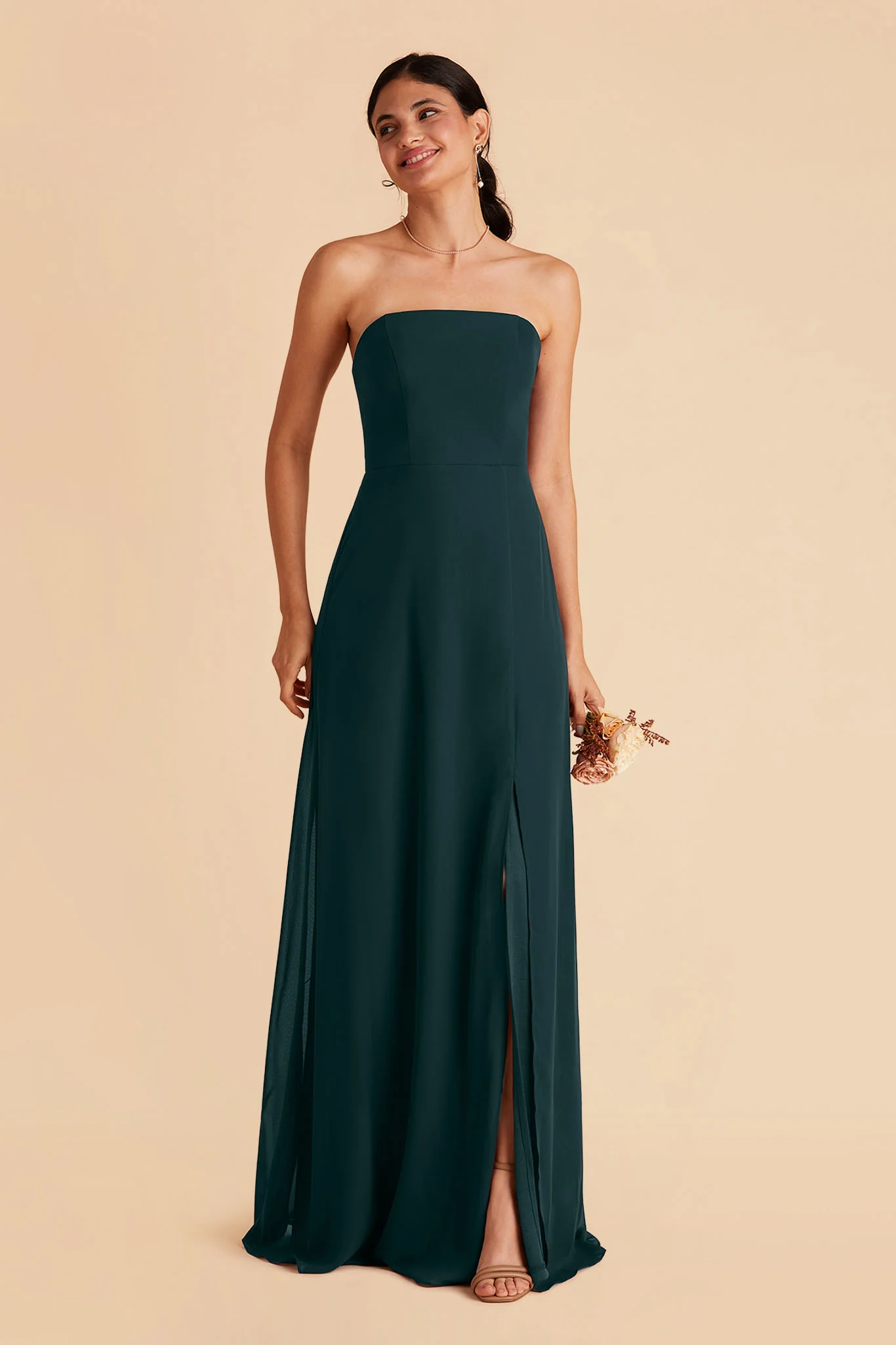 Chris Chiffon Dress - Emerald - Image 5