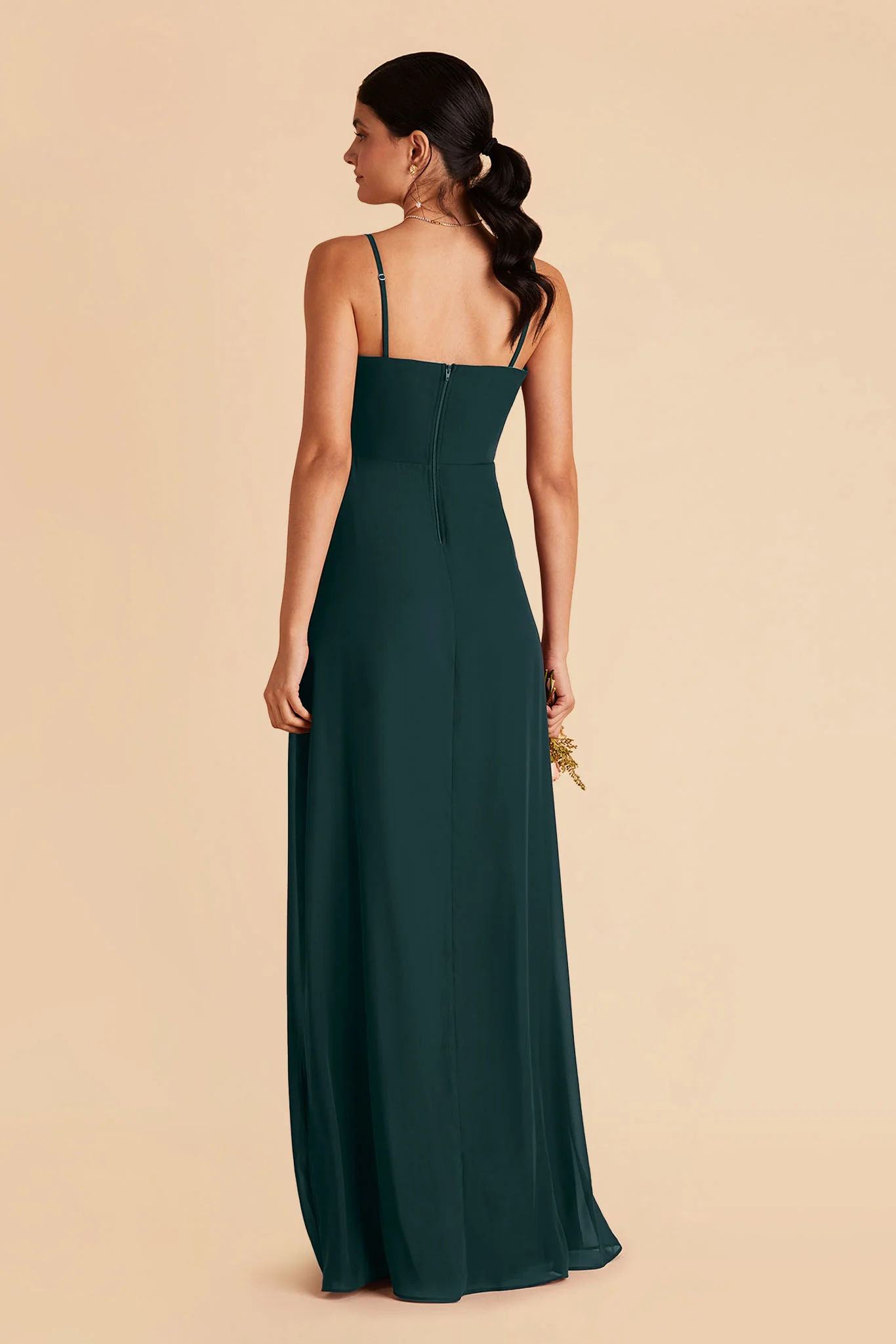 Chris Chiffon Dress - Emerald - Image 6