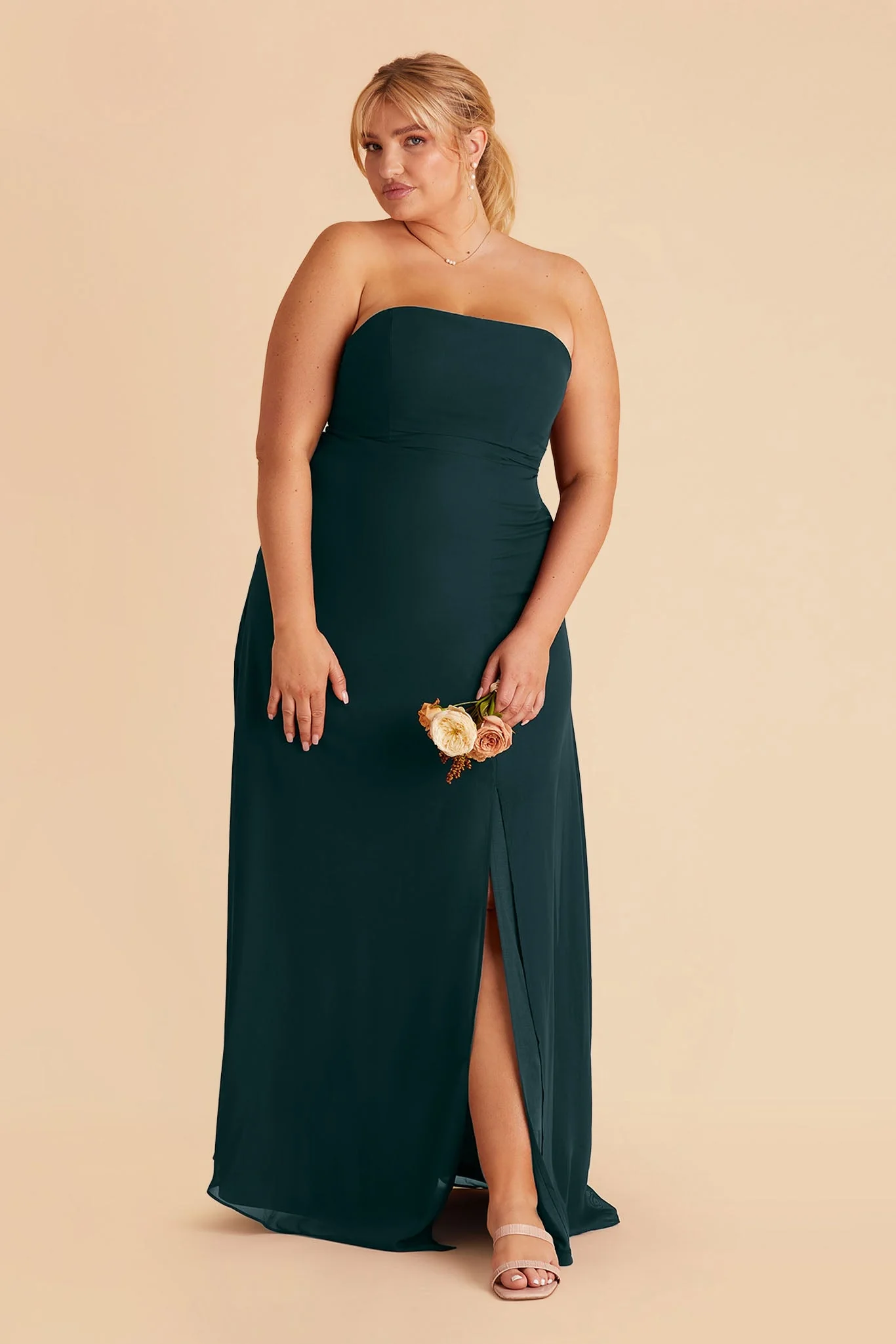 Chris Chiffon Dress - Emerald - Image 8