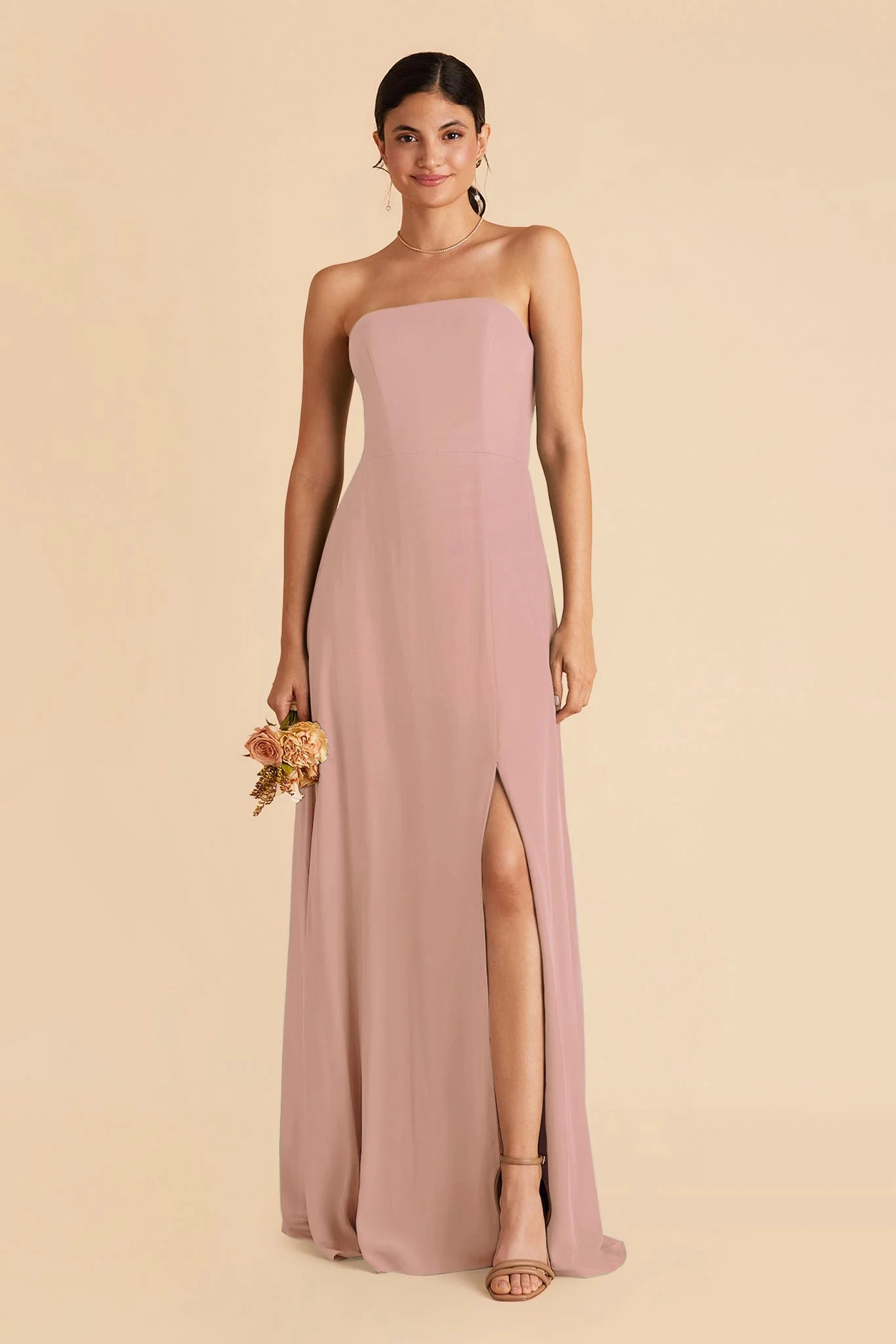 Chris Chiffon Dress - English Rose - Image 4
