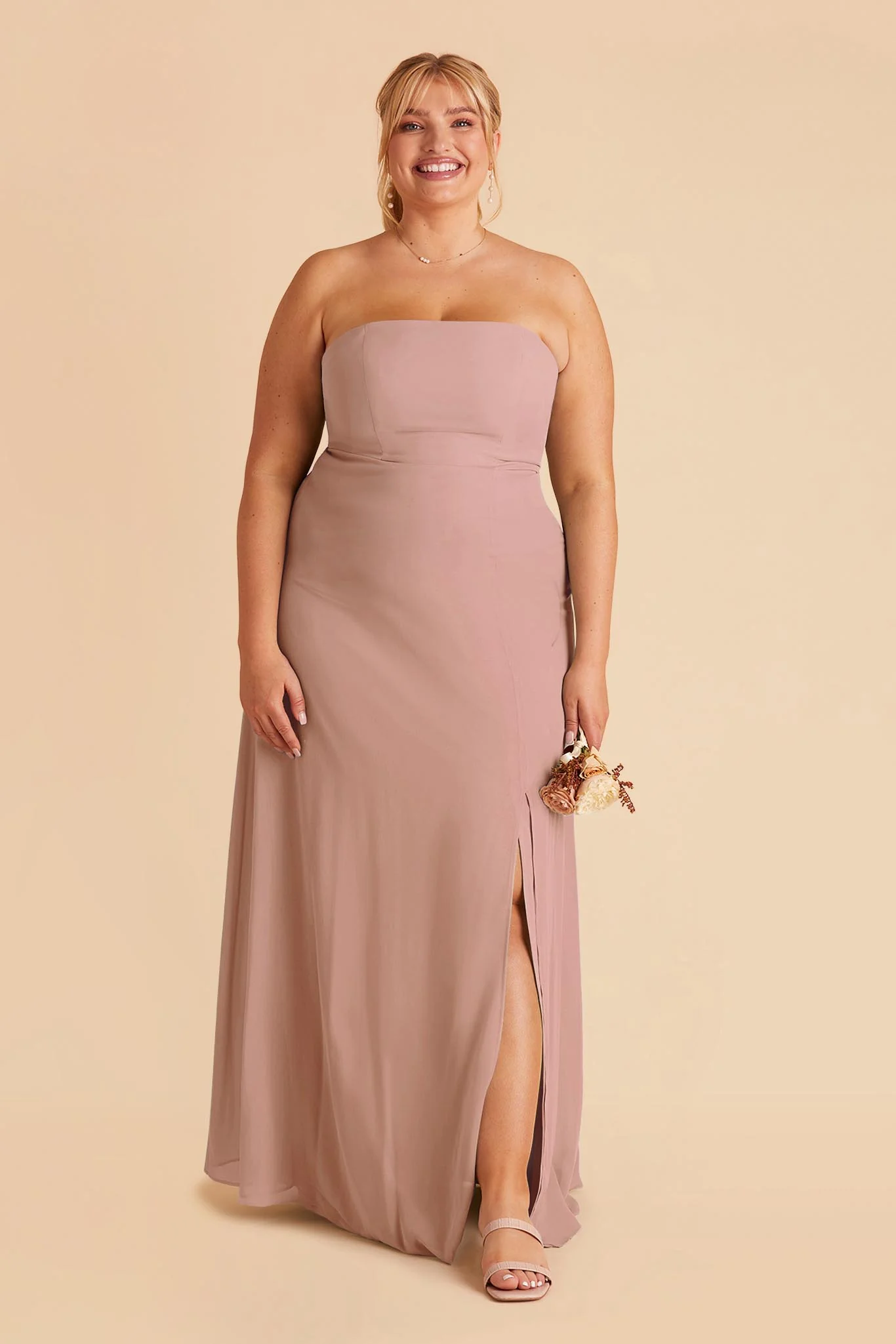 Chris Chiffon Dress - English Rose - Image 6