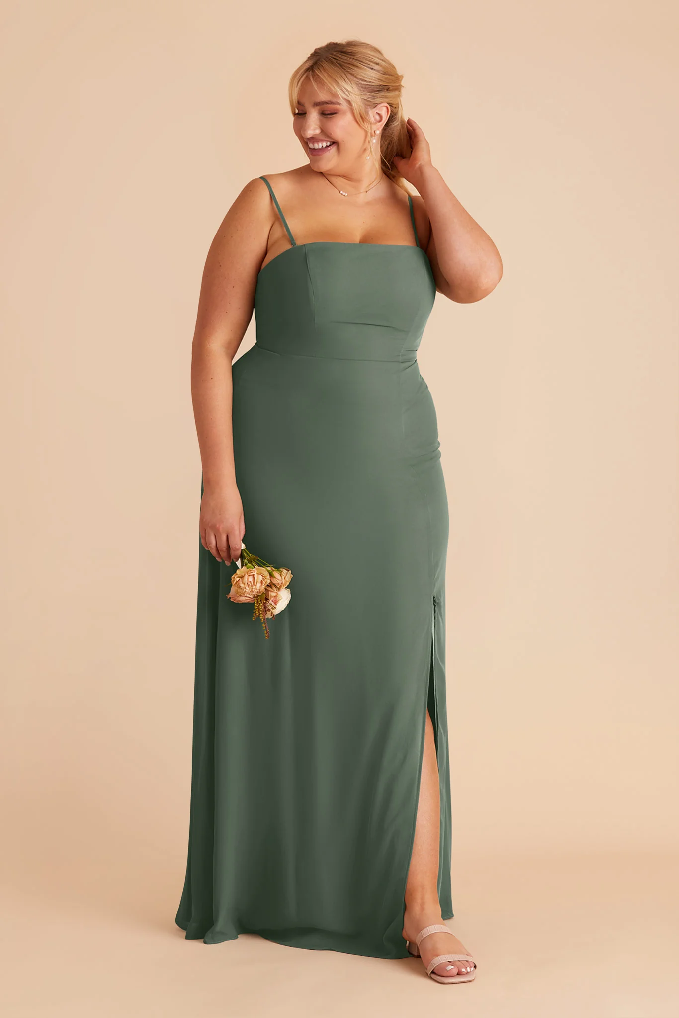 Chris Chiffon Dress - Eucalyptus - Image 5