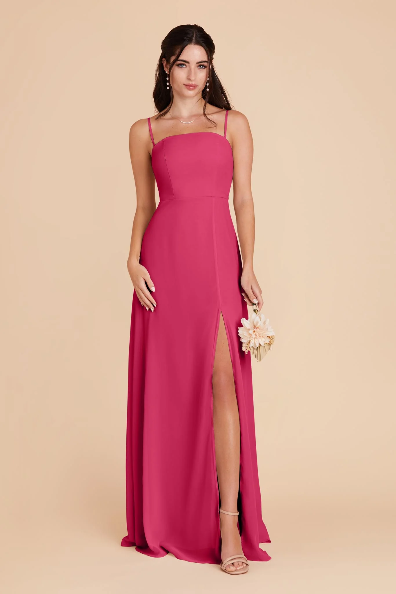 Chris Chiffon Dress - Fuchsia