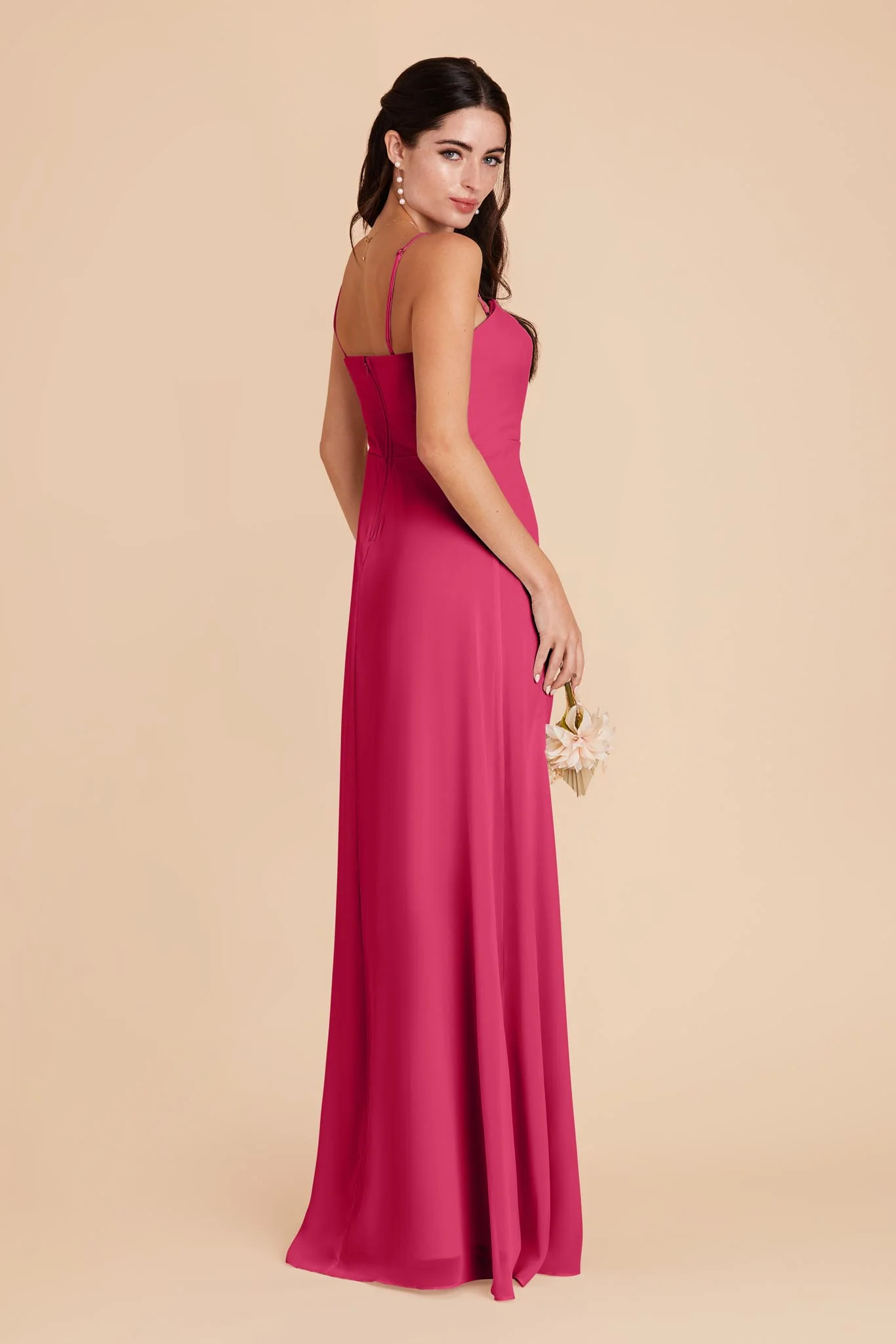 Chris Chiffon Dress - Fuchsia - Image 5