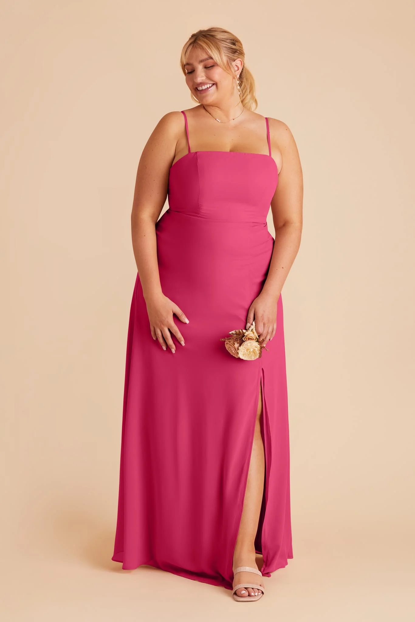 Chris Chiffon Dress - Fuchsia - Image 6