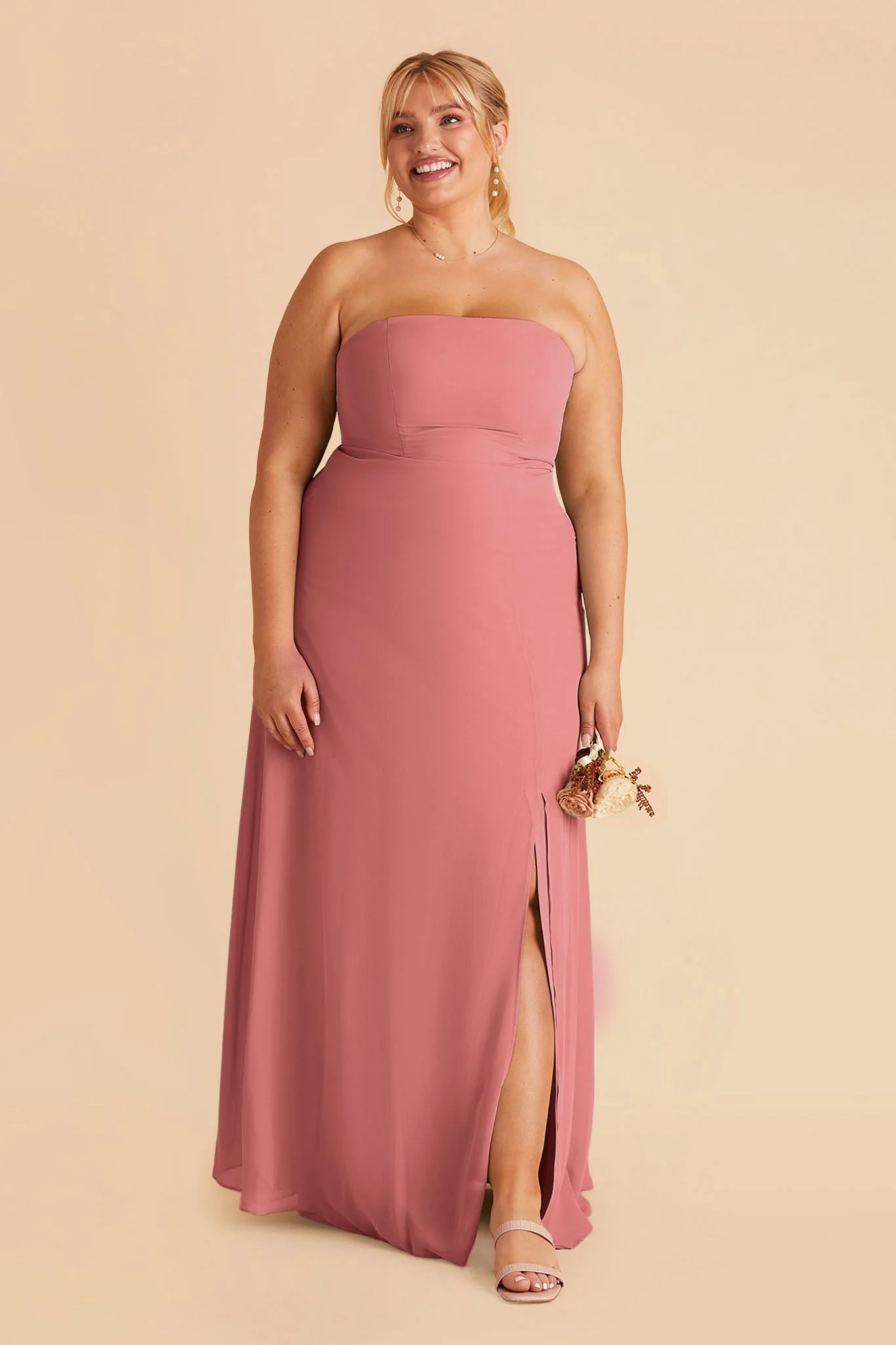 Chris Chiffon Dress - Mulberry - Image 2