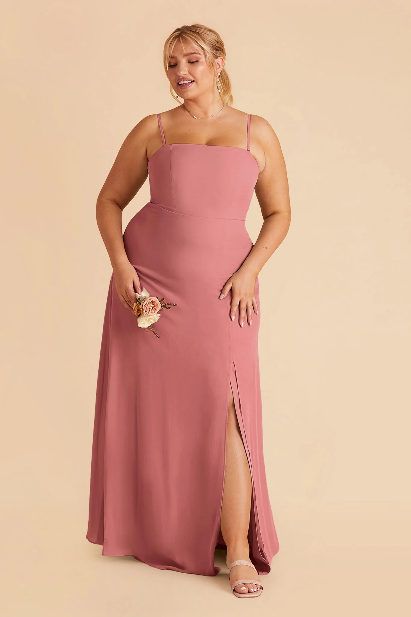 Chris Chiffon Dress - Mulberry - Image 7