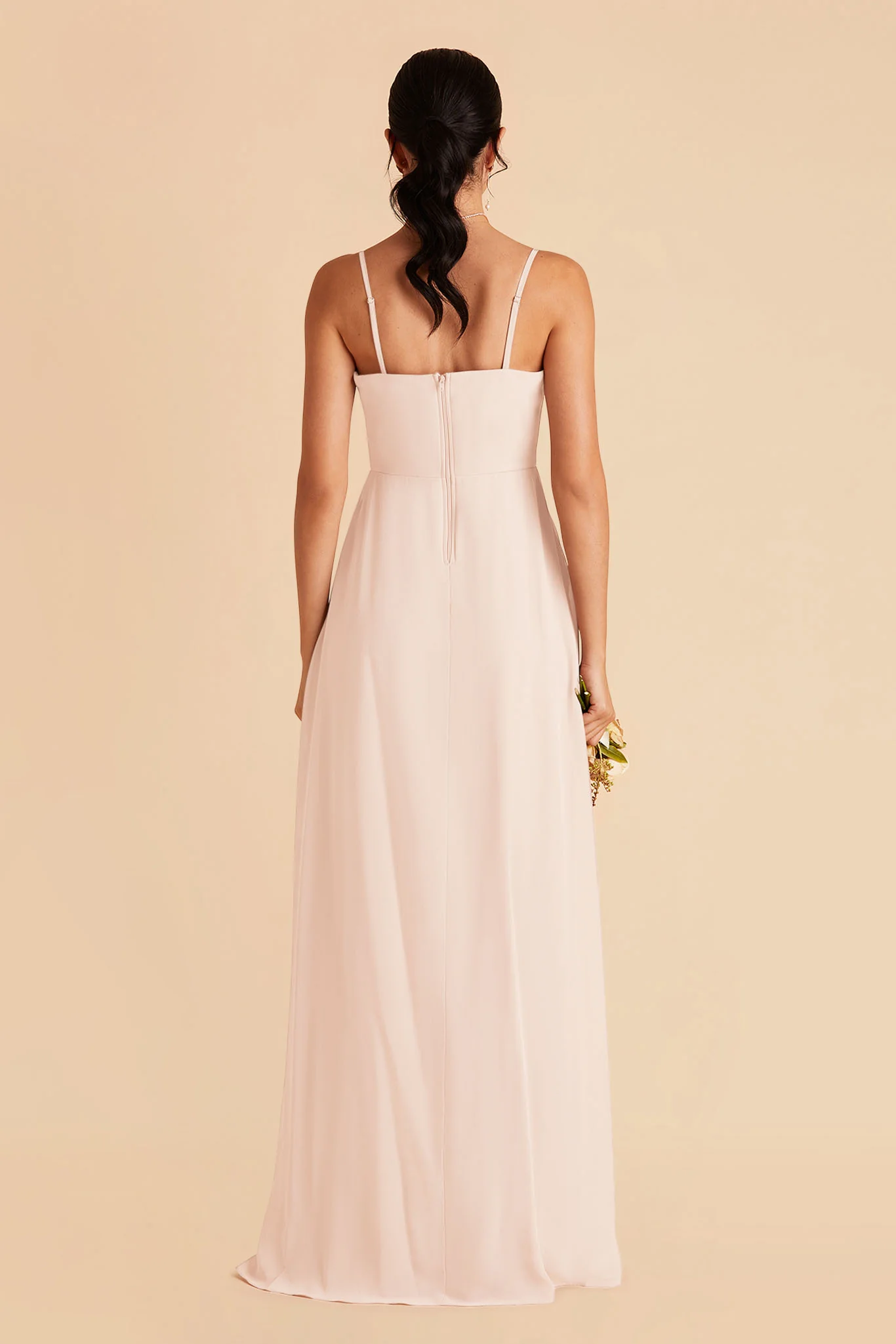 Chris Chiffon Dress - Pale Blush - Image 6