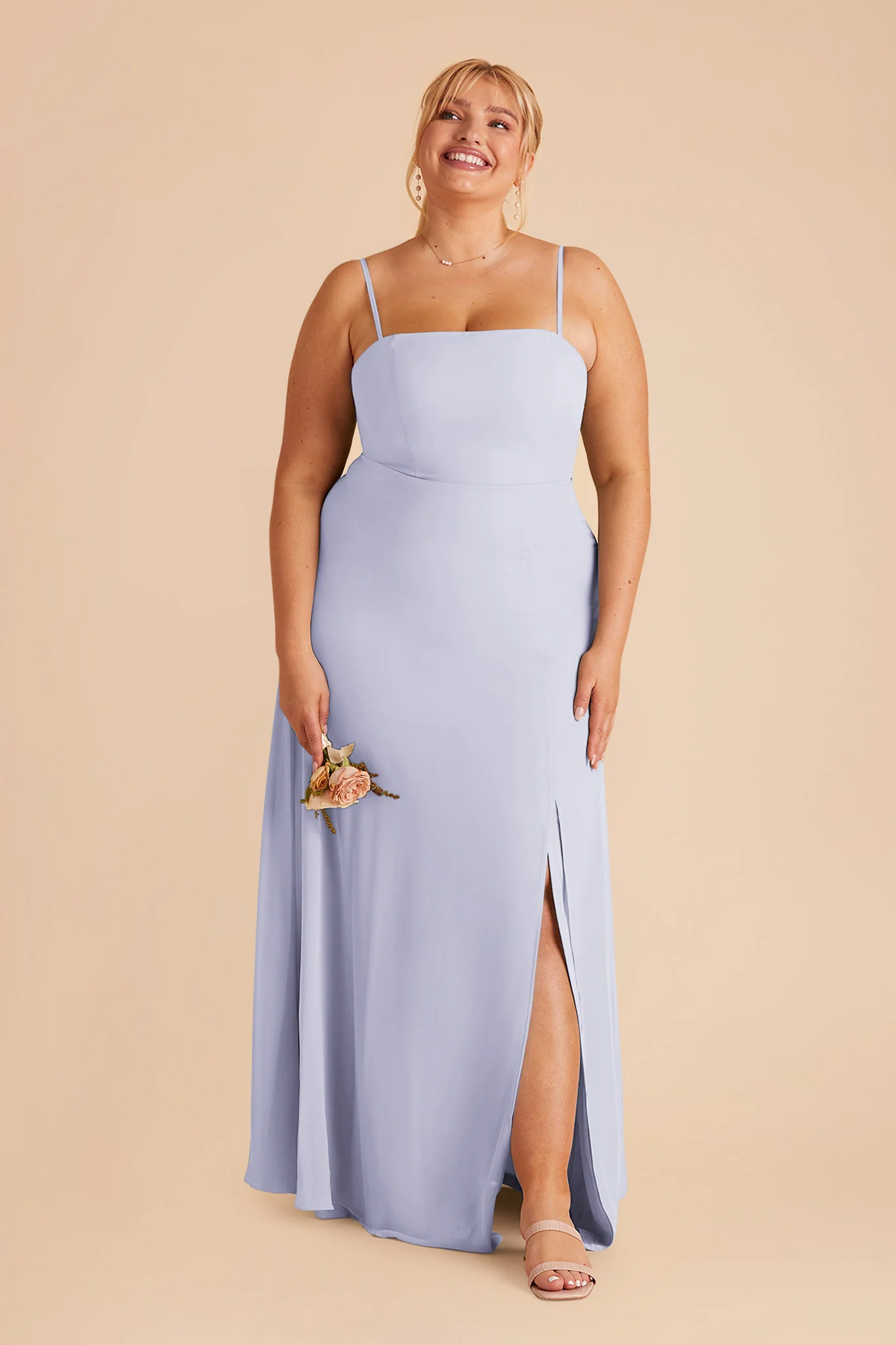 Chris Chiffon Dress - Periwinkle Blue - Image 2