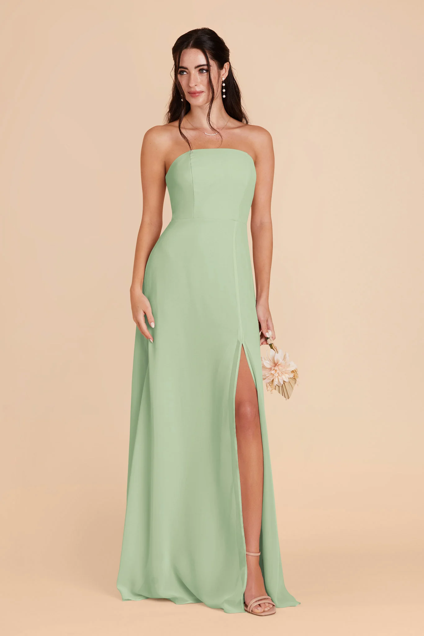 Chris Chiffon Dress - Pistachio - Image 3