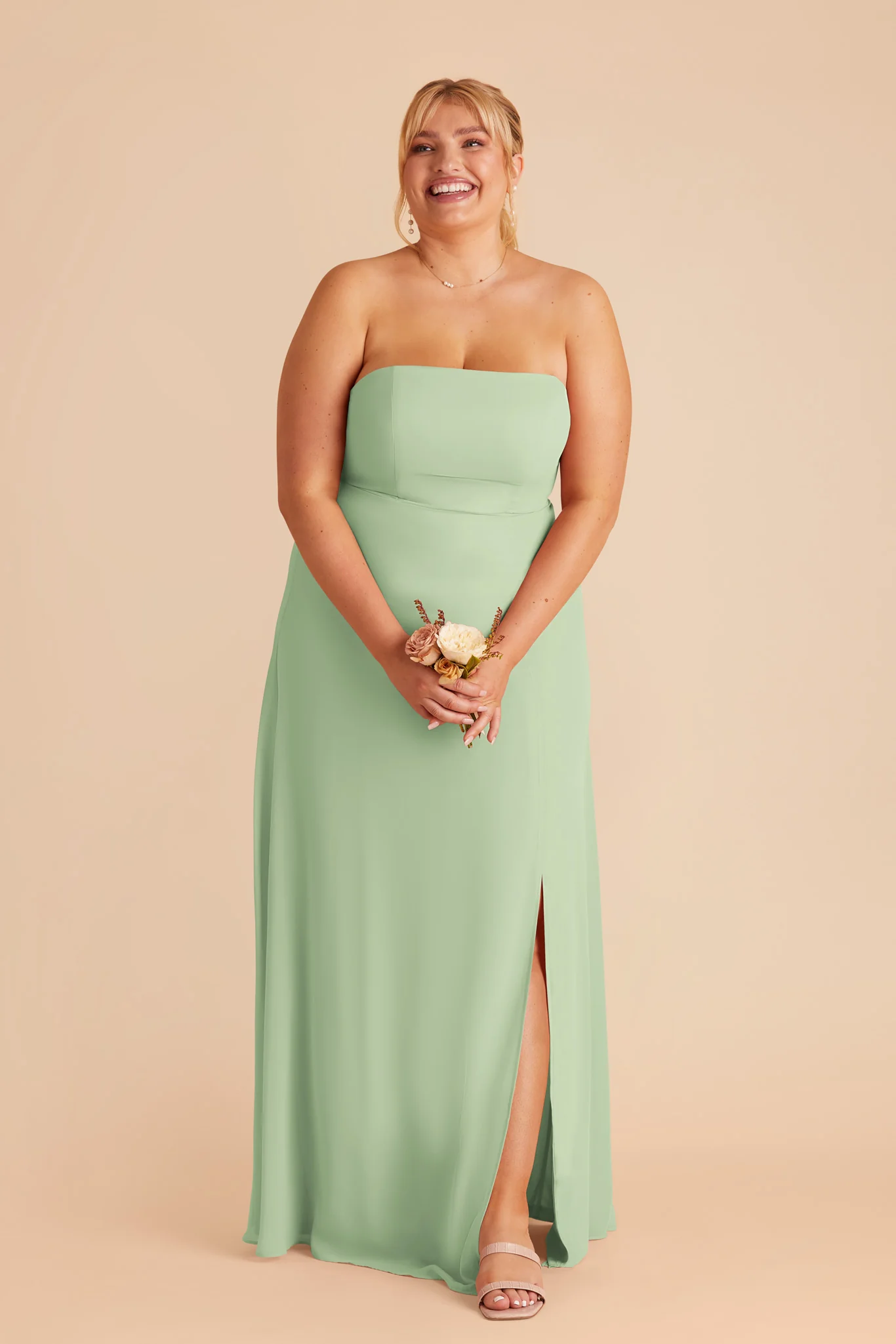 Chris Chiffon Dress - Pistachio - Image 6