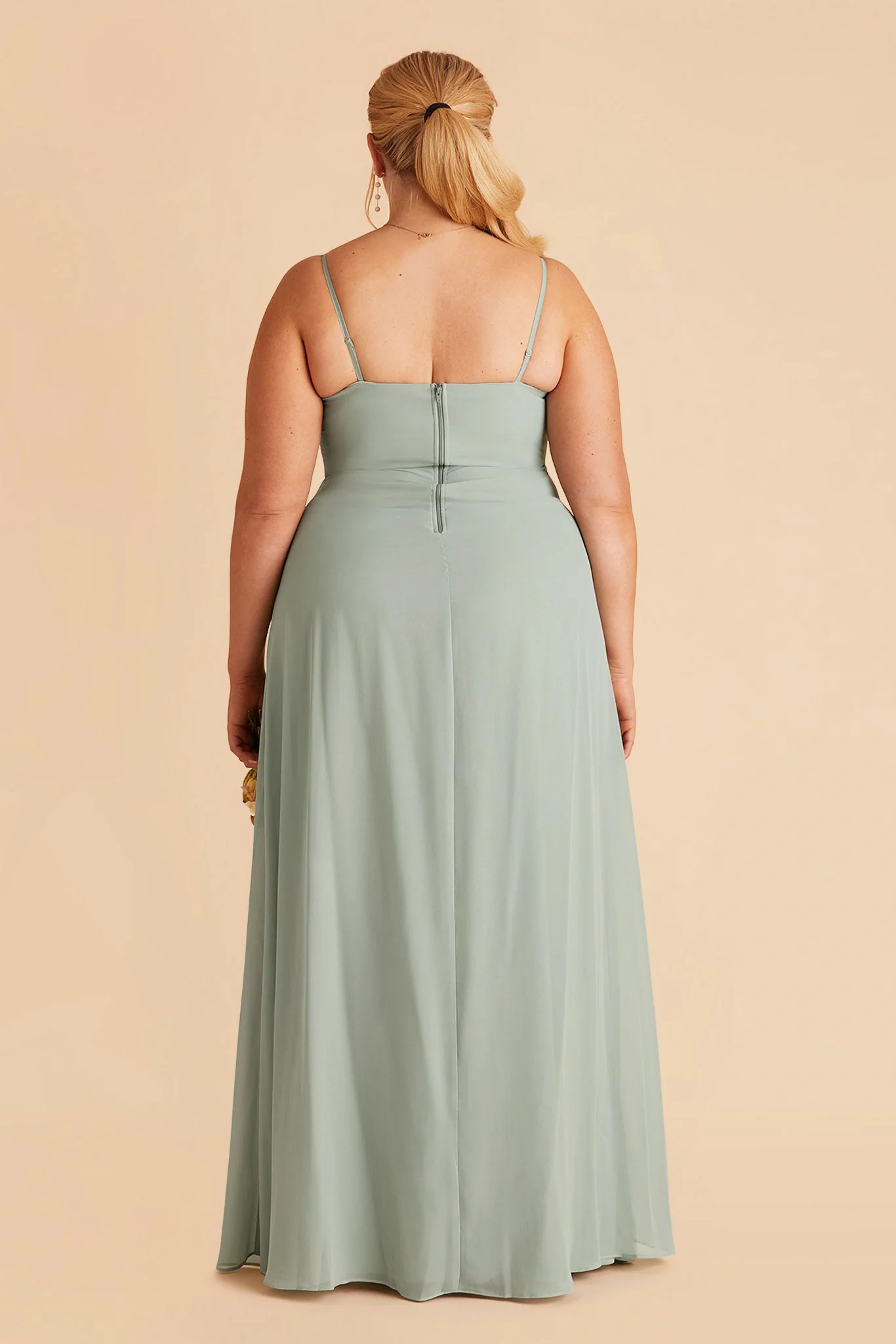 Chris Chiffon Dress - Sage - Image 14