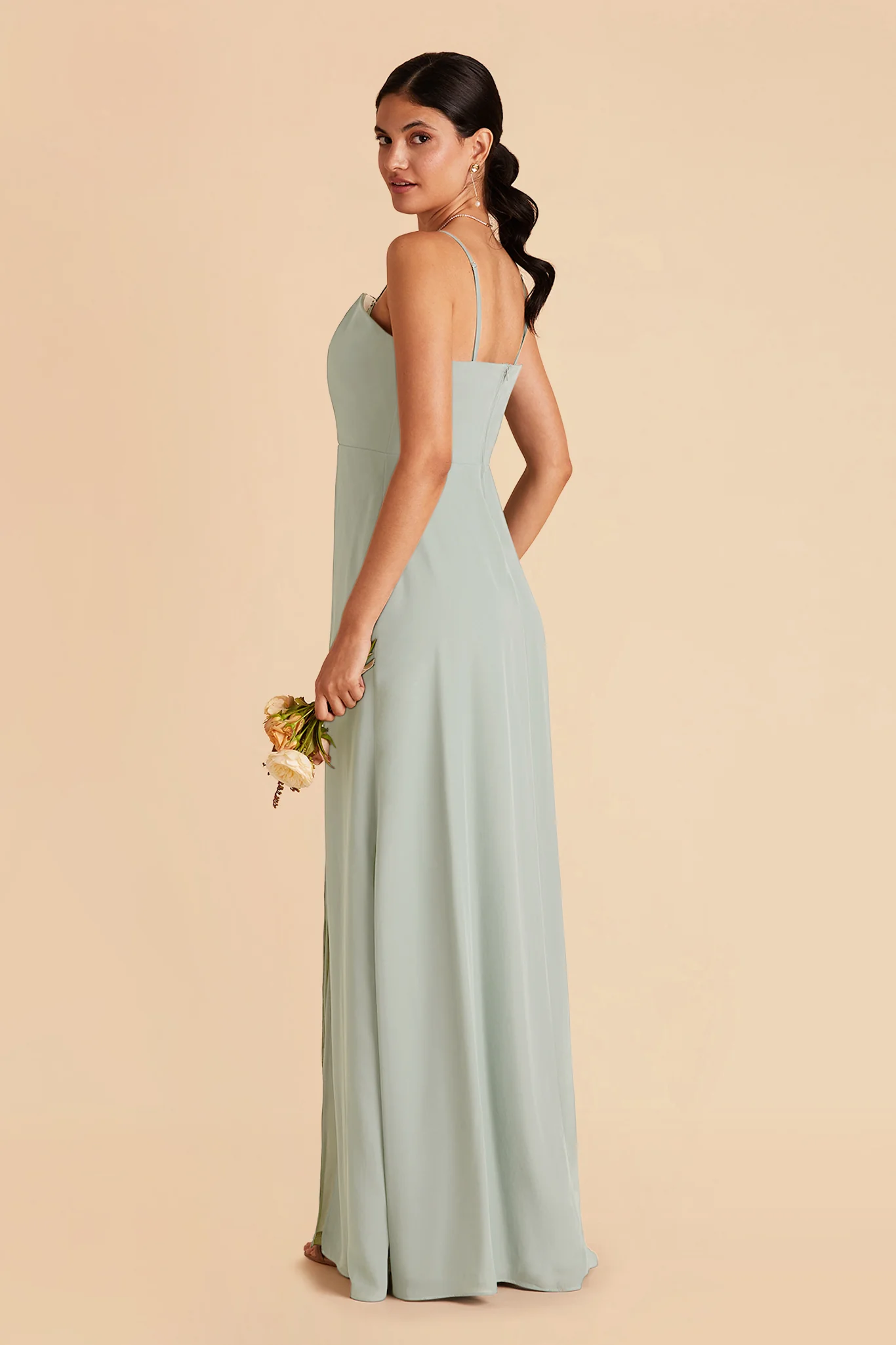 Chris Chiffon Dress - Sage - Image 7