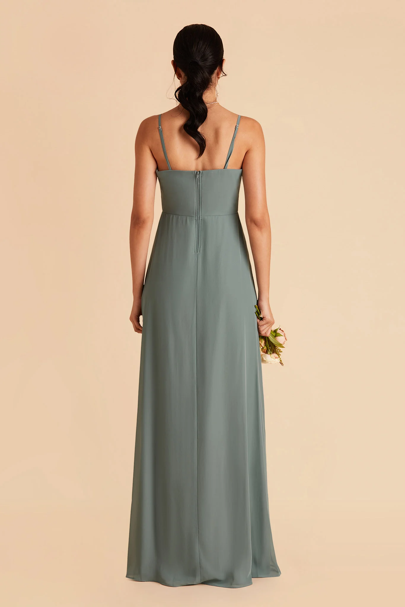 Chris Chiffon Dress - Sea Glass - Image 8