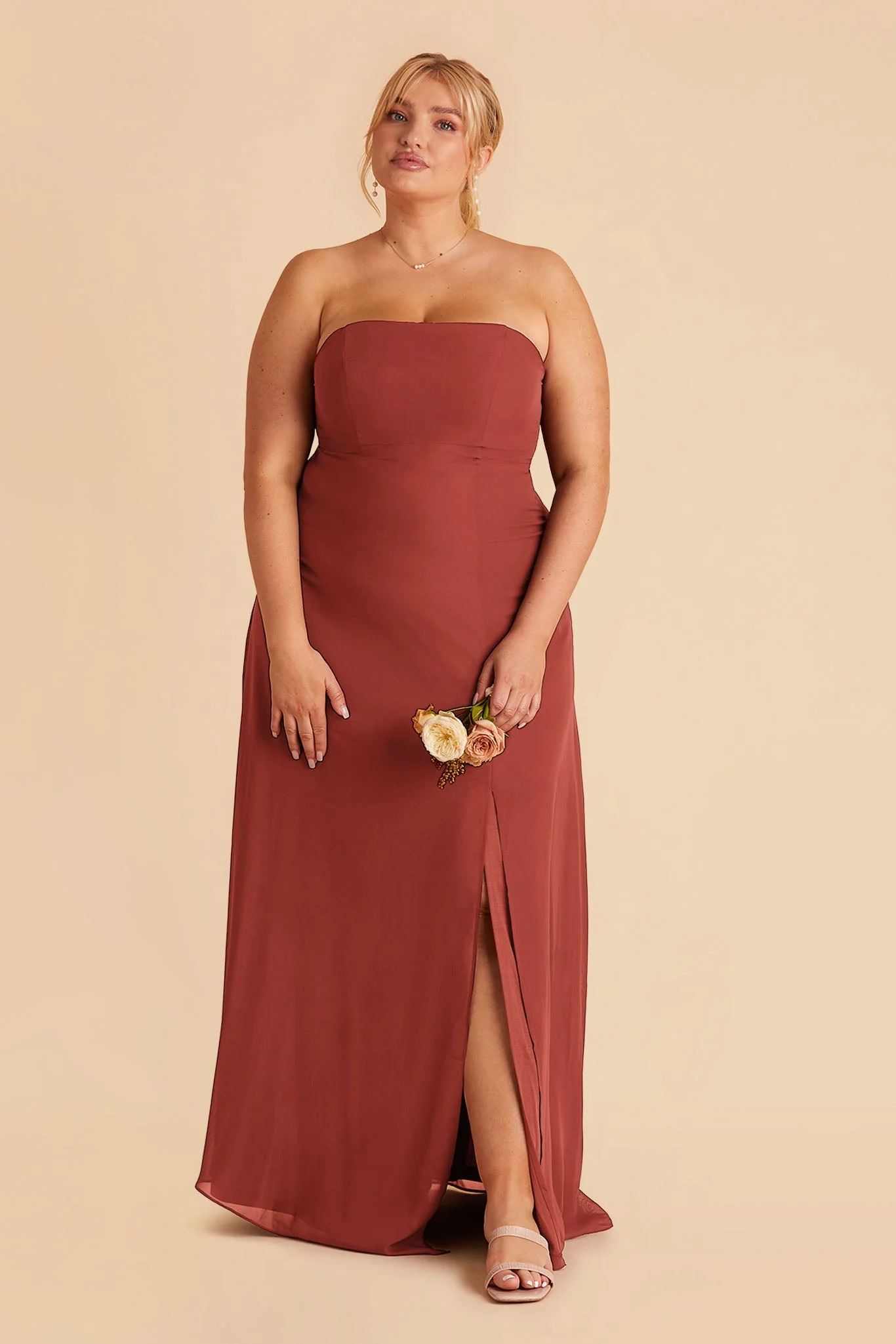 Chris Chiffon Dress - Spice - Image 2