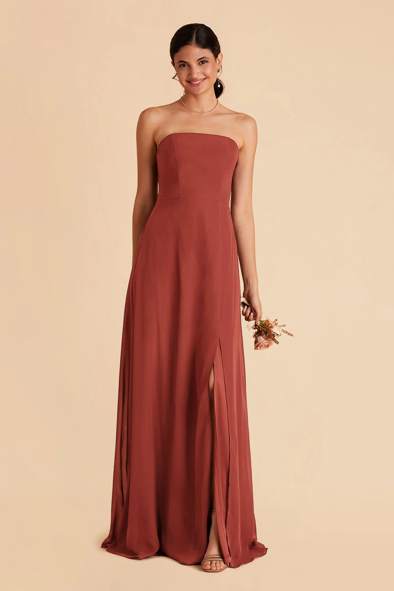 Chris Chiffon Dress - Spice - Image 3