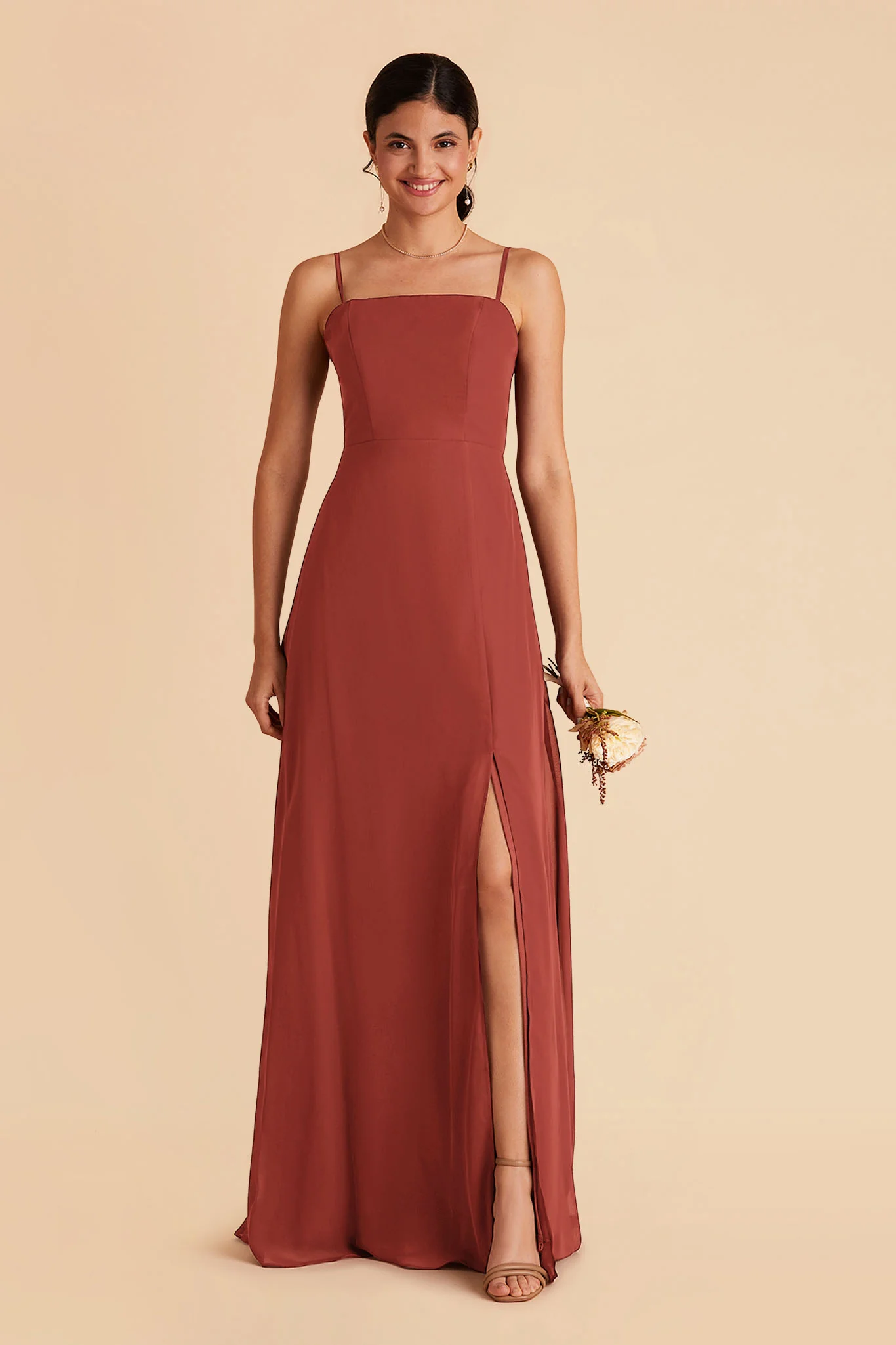 Chris Chiffon Dress - Spice - Image 4