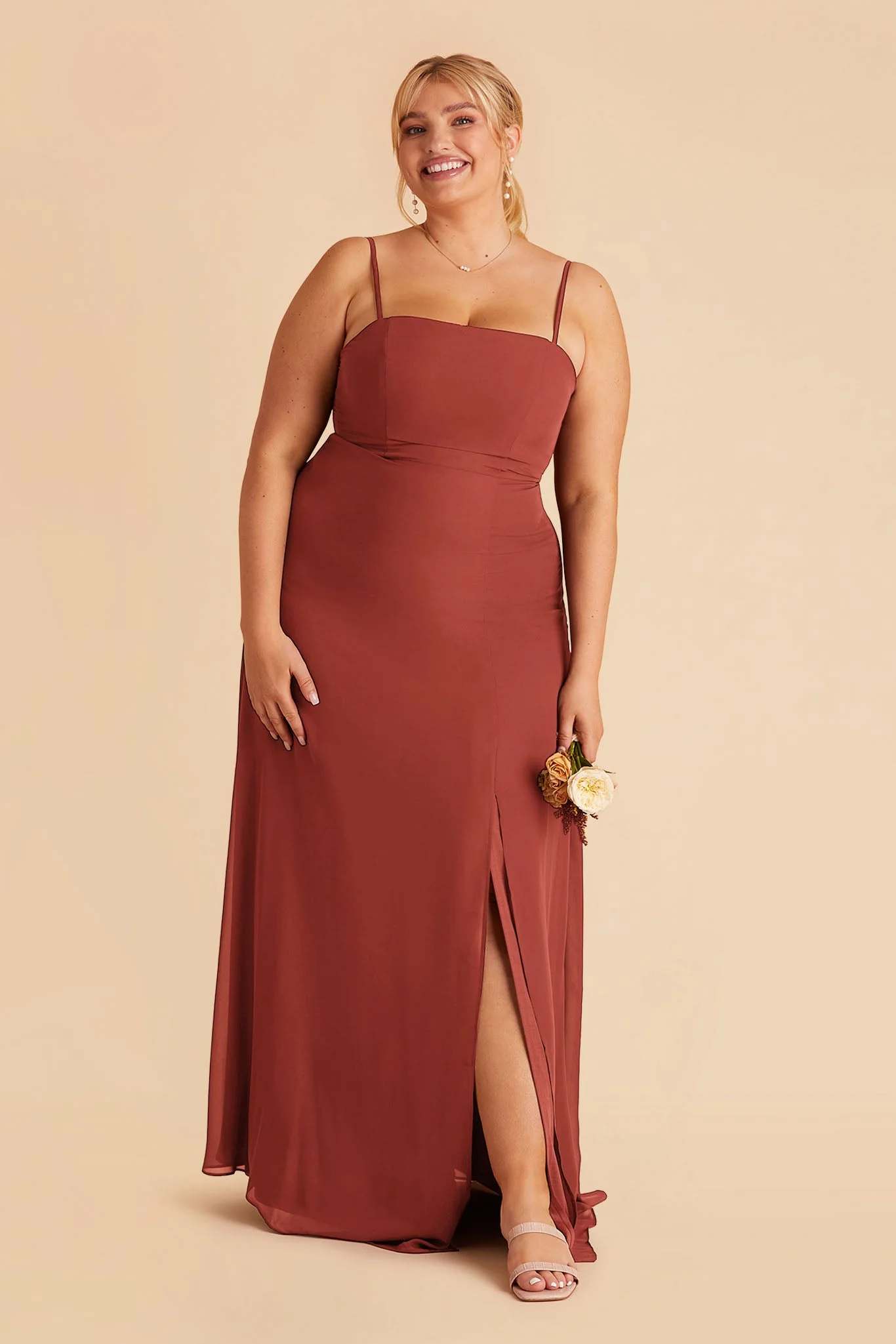Chris Chiffon Dress - Spice - Image 7