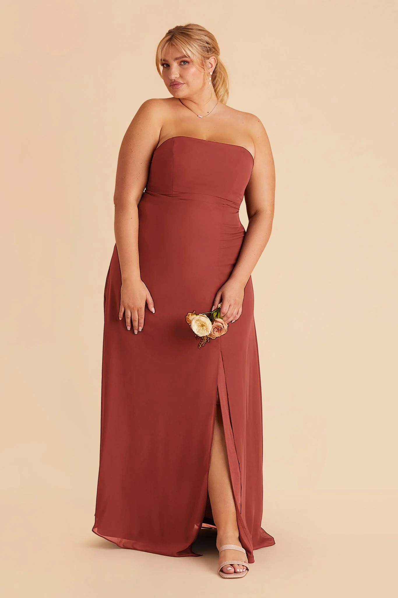 Chris Chiffon Dress - Spice - Image 8